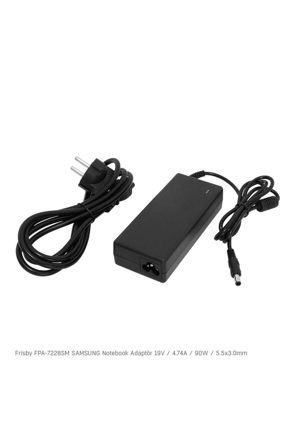 Vobotek Teknoloji Frisby FPA-7228SM Notebook Adaptör (Samsung) 19V 4.74A (Uç Boyutu : 5.5 x 3.0mm)