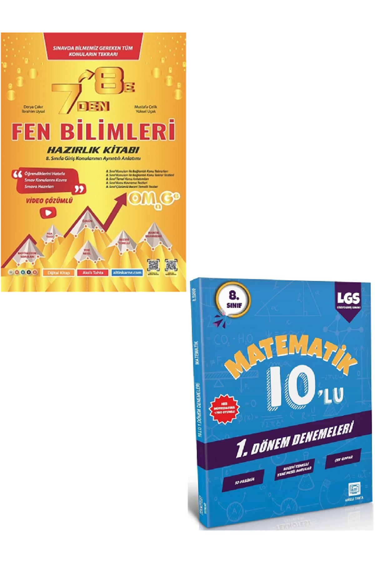 Efsane Yayınları Nartest Omega 7'den 8'e FEN BİLİMLERİ Hazılık Kitabı + 1.Dönem 10'Lu Matematik Deneme / 2 KİTAP