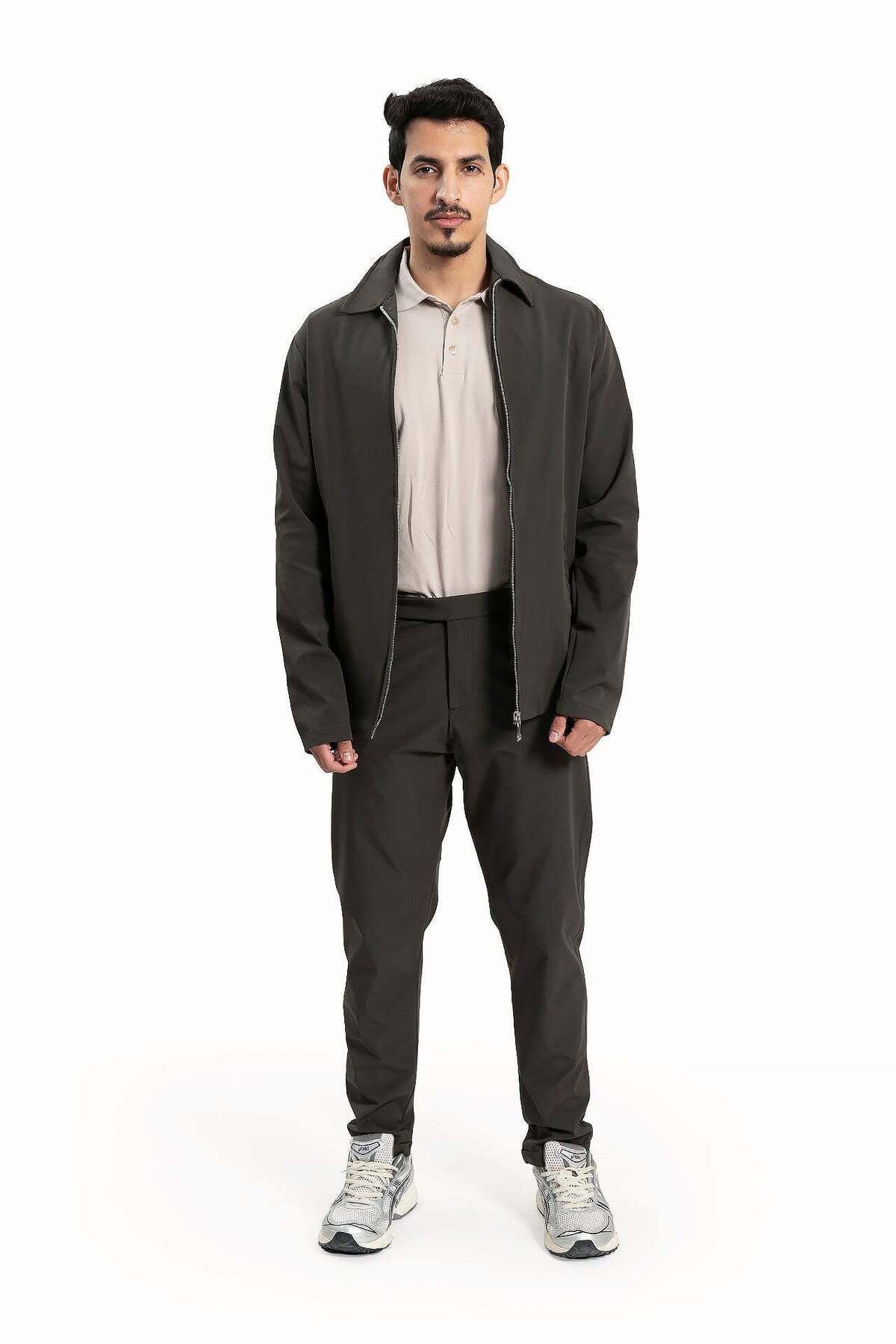 wecre8-Men Dark Gray Jacket and Pants Set By WECRE8 1