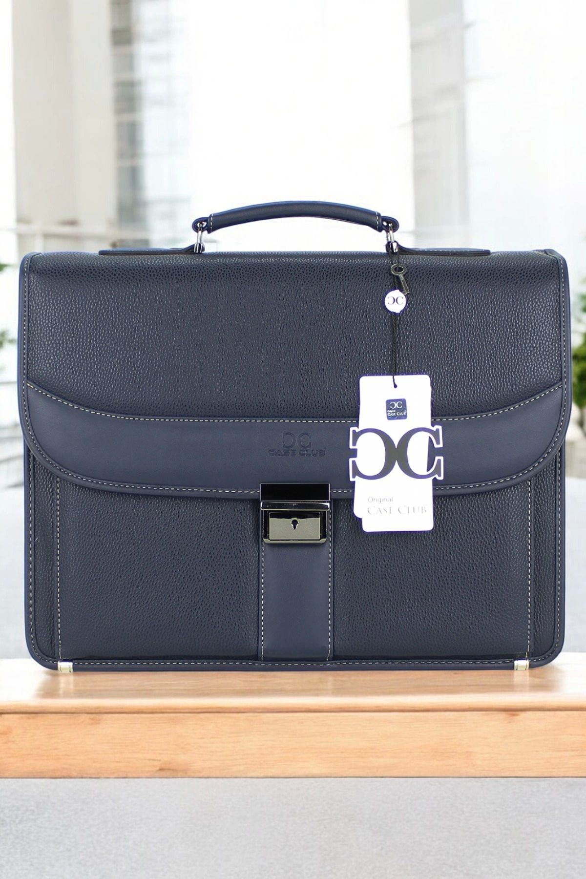 TB Terzi Bey Lacivert Klasik Evrak Model Erkek 15.6 inç Laptop Çantası