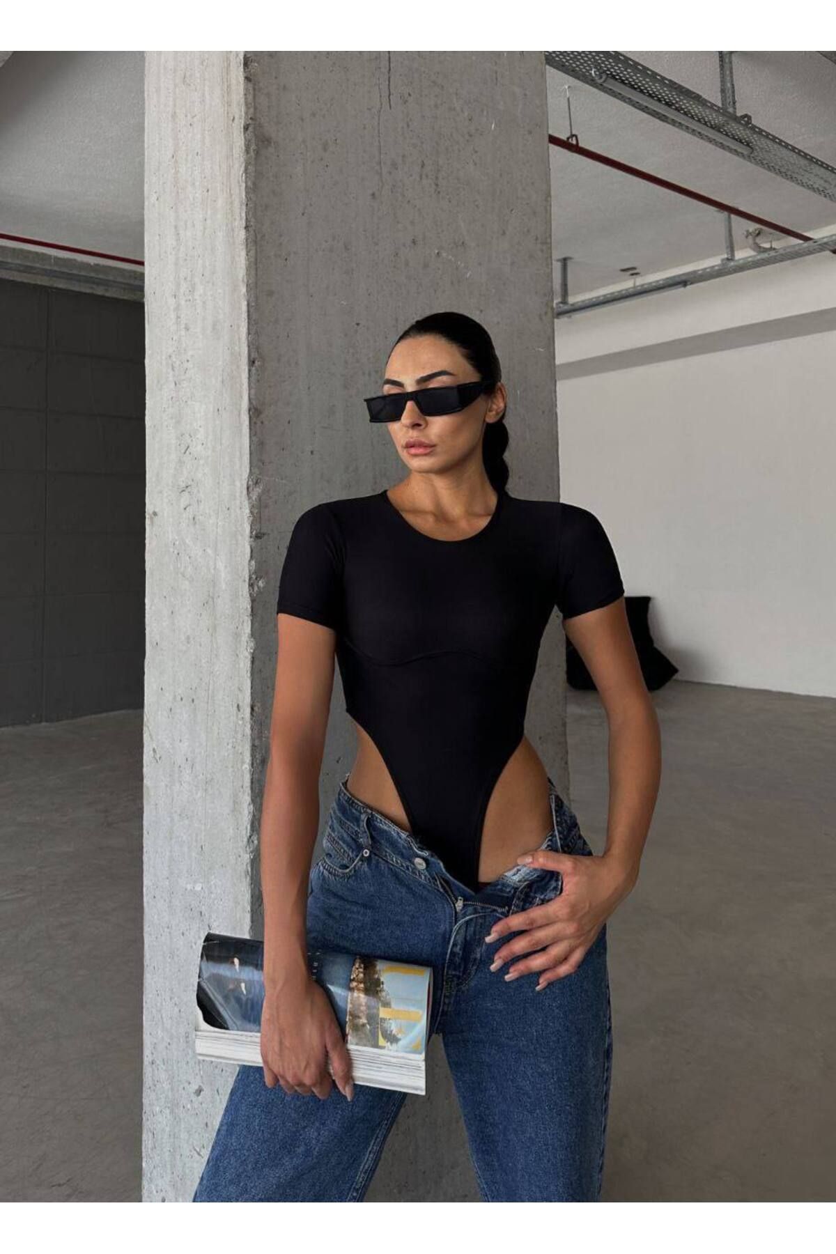 PUQHQA Kısa Kol Bodysuit