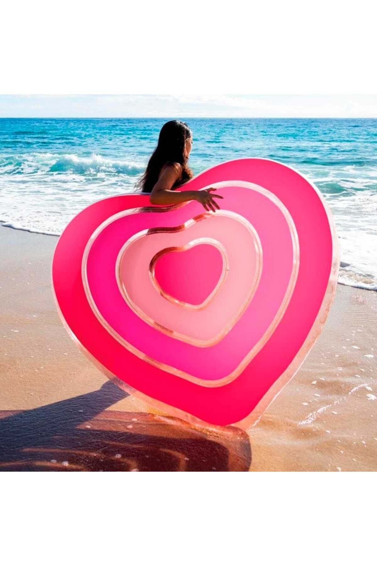 Intex Kalpli Pembe Şişme Deniz Yatağı – 155x135 cm Yetişkin ve Çocuk Kullanıma Uygun