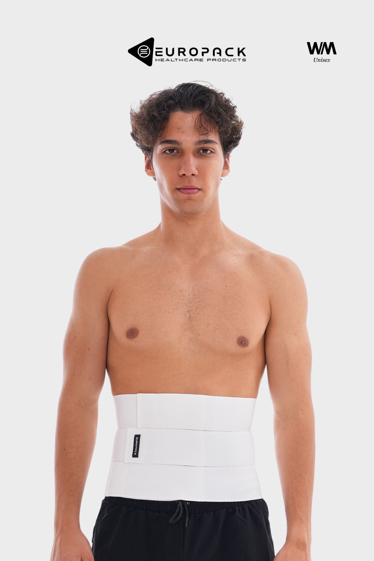 EUROPACK LP-380 3 Panelli Abdominal Kompresyon Korsesi - Ameliyat Sonrası Karın Korsesi - 22 cm