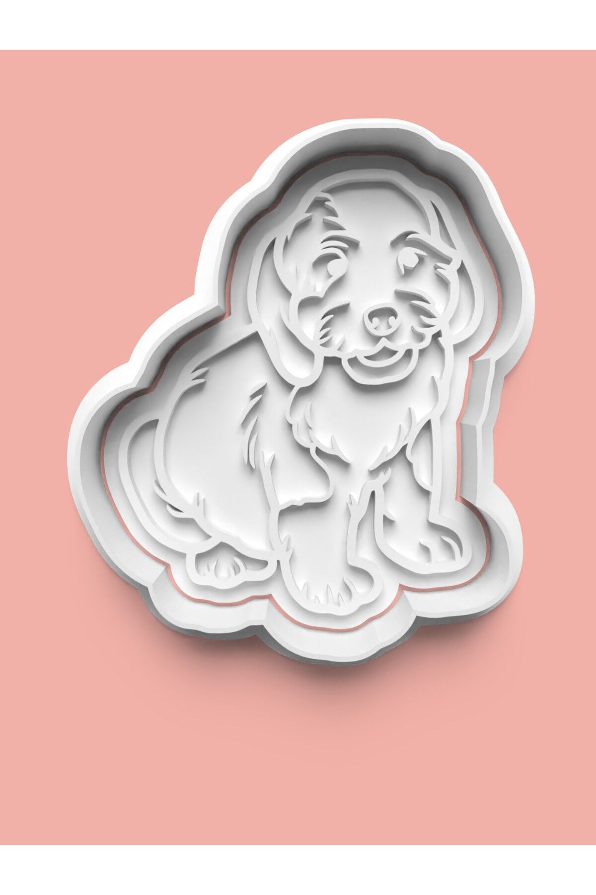 AKTASTORE Bearded Colly Köpek Figürü Kurabiye Kalıbı Ve Şeker Hamuru Kalıbı