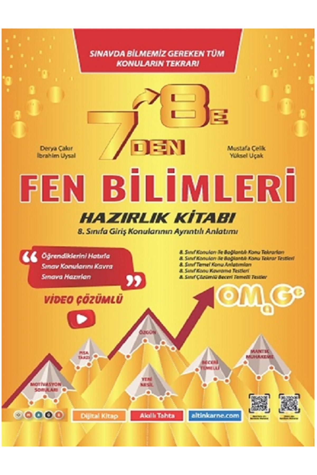 Efsane Yayınları Nartest Omega 7'den 8'e FEN BİLİMLERİ Hazırlık Kitabı / Sınavda Bilmeniz Gereken Tüm Konuların Tekra