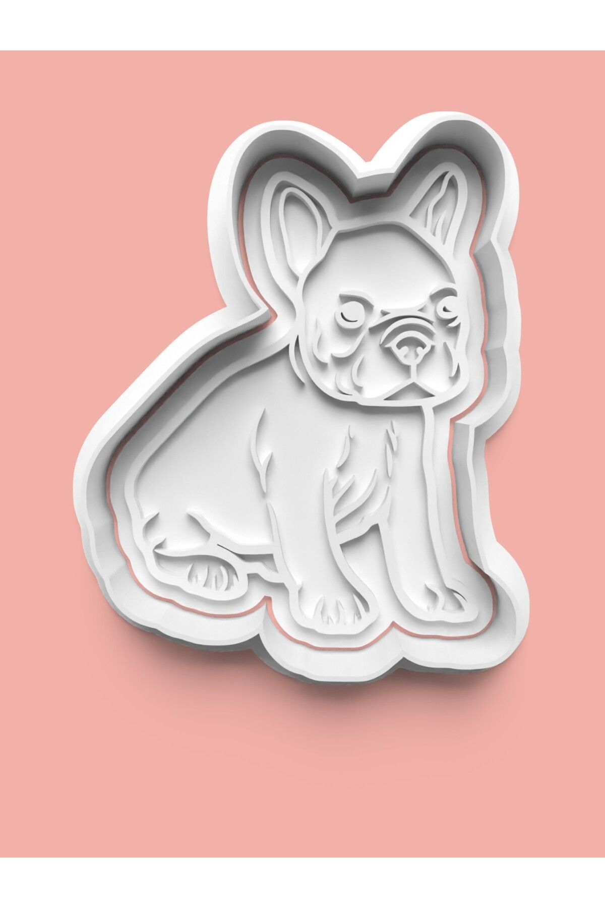AKTASTORE French Bulldog Köpek Figürü Kurabiye Kalıbı Ve Şeker Hamuru Kalıbı