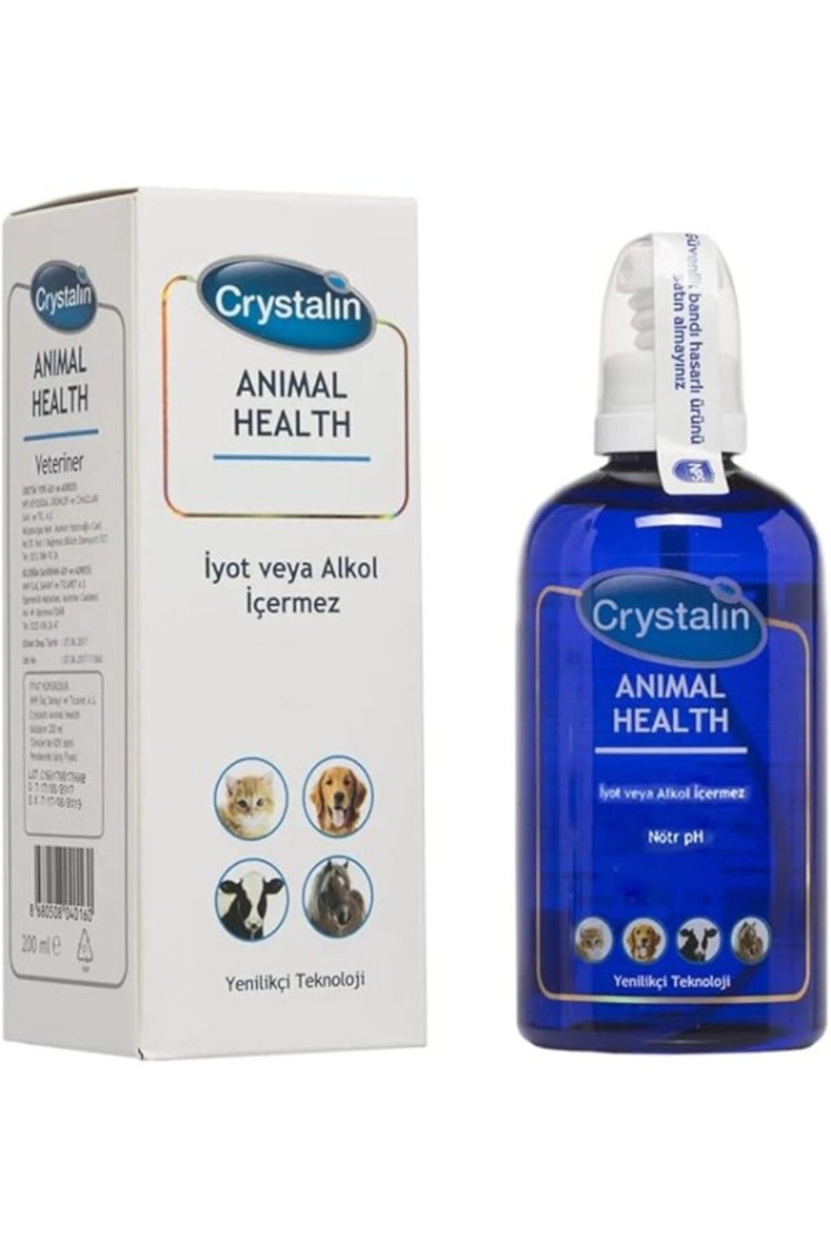 ShopZum Crystalin Animal Health 200 ml Kedi Ve Köpekler Için Göz Kulak Ağız Bakım Solusyonu