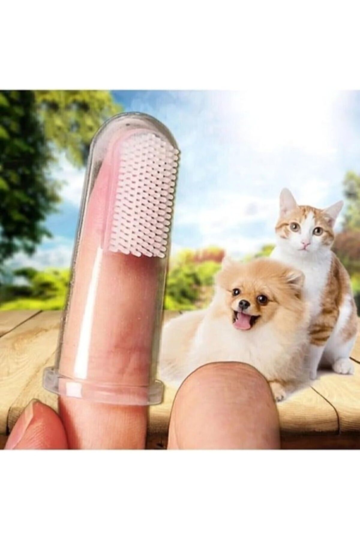 ShopZum Tineke Kedi Ve Köpek Için Parmak Diş Fırçası