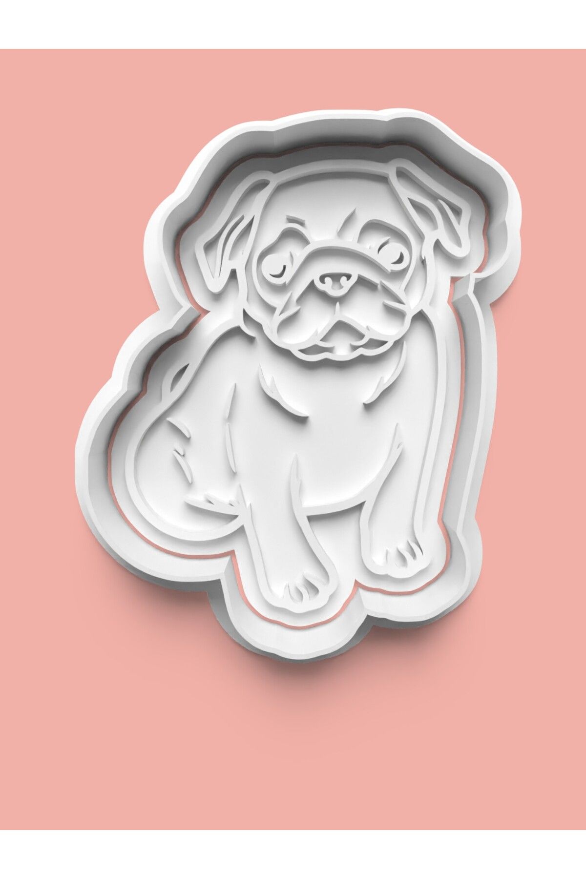 AKTASTORE Pug Köpek Figürü Kurabiye Kalıbı Ve Şeker Hamuru Kalıbı