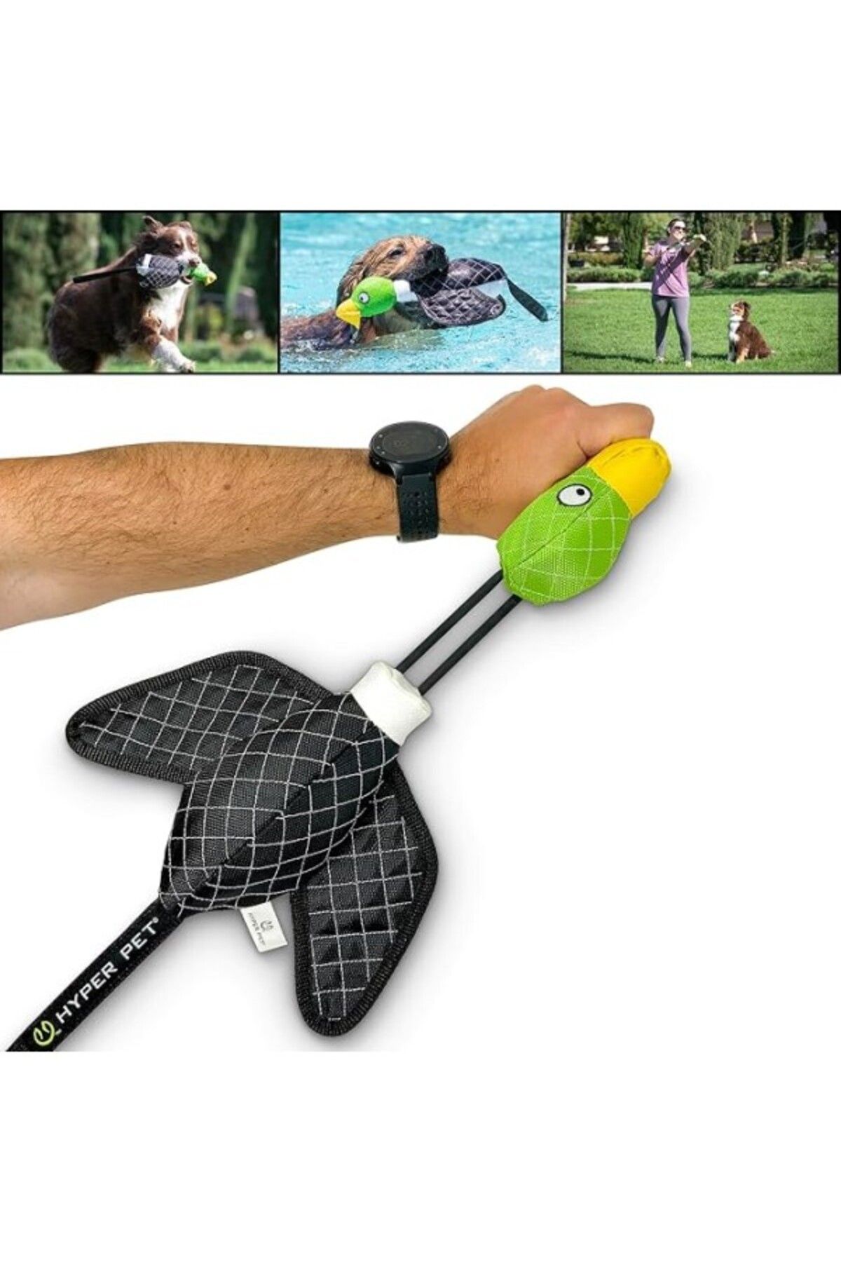 ShopZum Hyper Pet Uçan Ördek Sapan Mekanizmalı Köpek Oyuncağı (Large) – Fırlat &Amp; Getir – Suda Yüzer