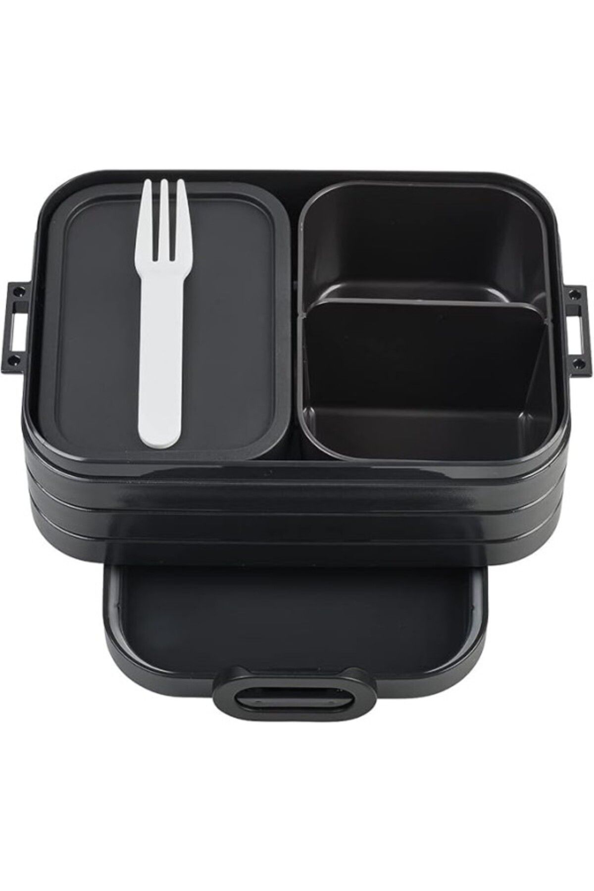 ShopZum Bento Lunch Box Take A Break Midi Bölmeli Portatif Yemek Kabı 900 ml - Black -