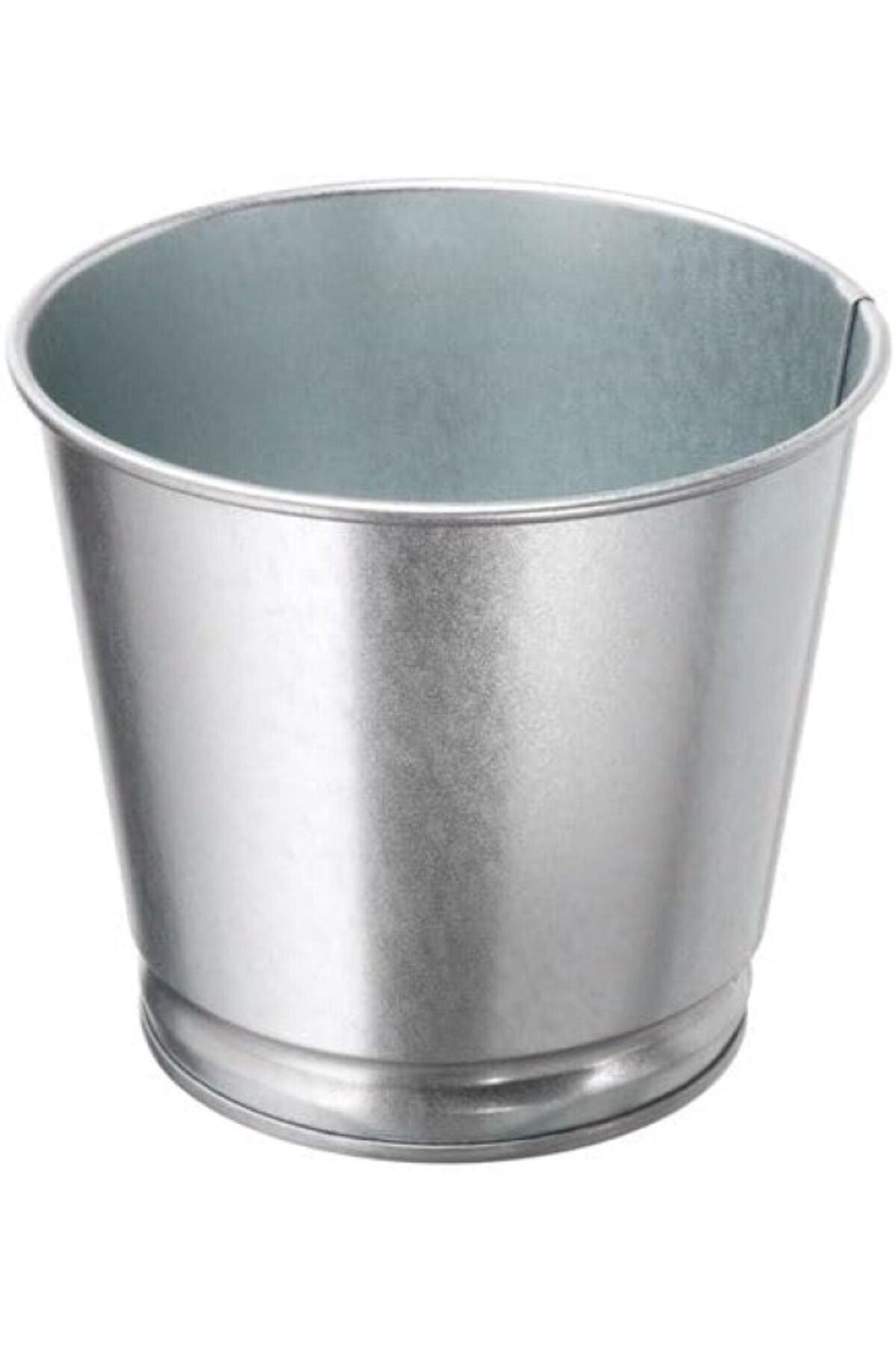 ShopZum Galvanizli Gümüş Renk Saksı Bitki Çiçek Saksısı 9 Cm Meridyendukkan Çelik