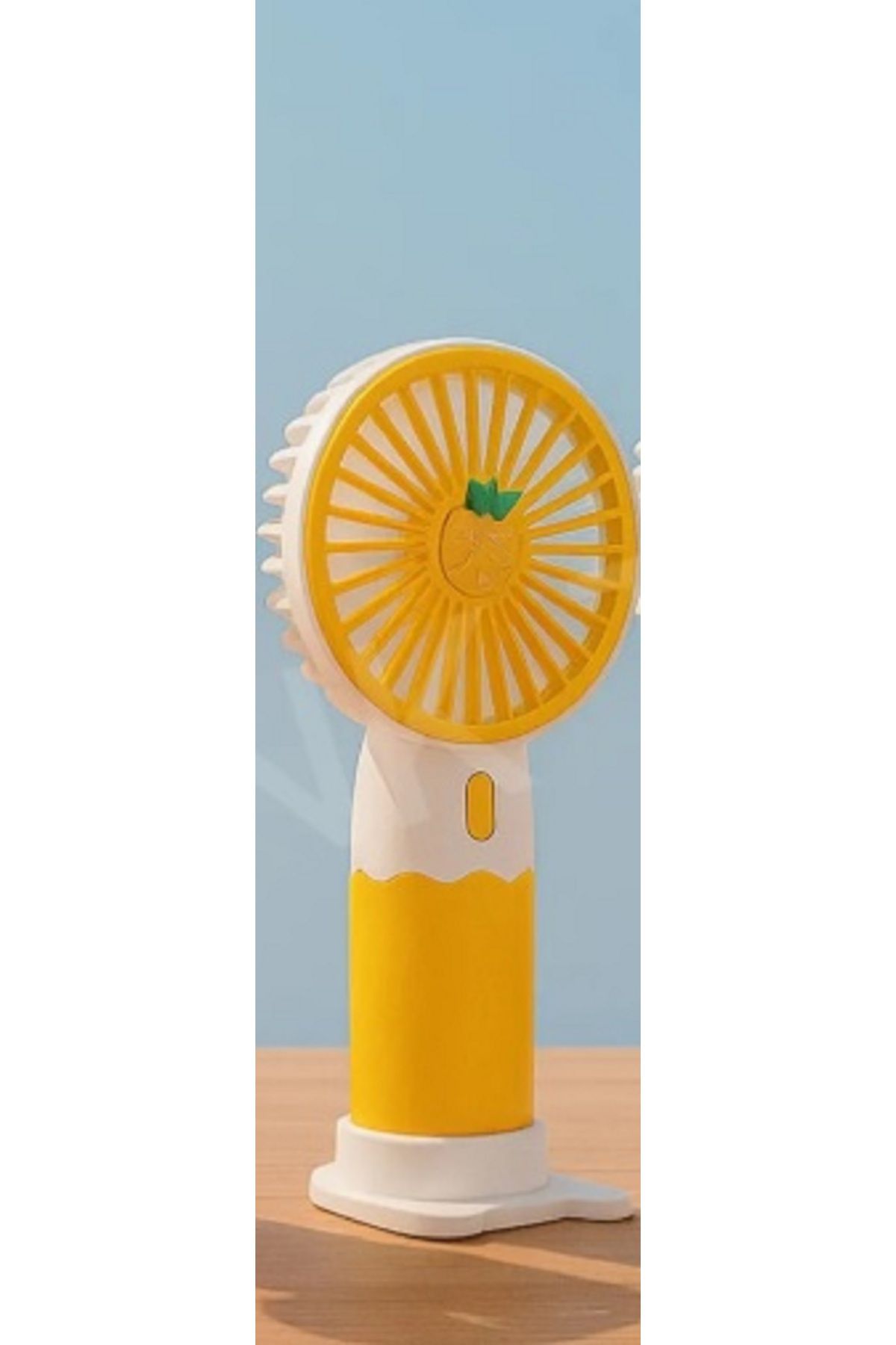 Kensa 2 Si 1 Arada Mini Fan Vantilatör Masaüstü El fanı Turbo Üfleme Telefon Standlı Şarjlı Vantilatör