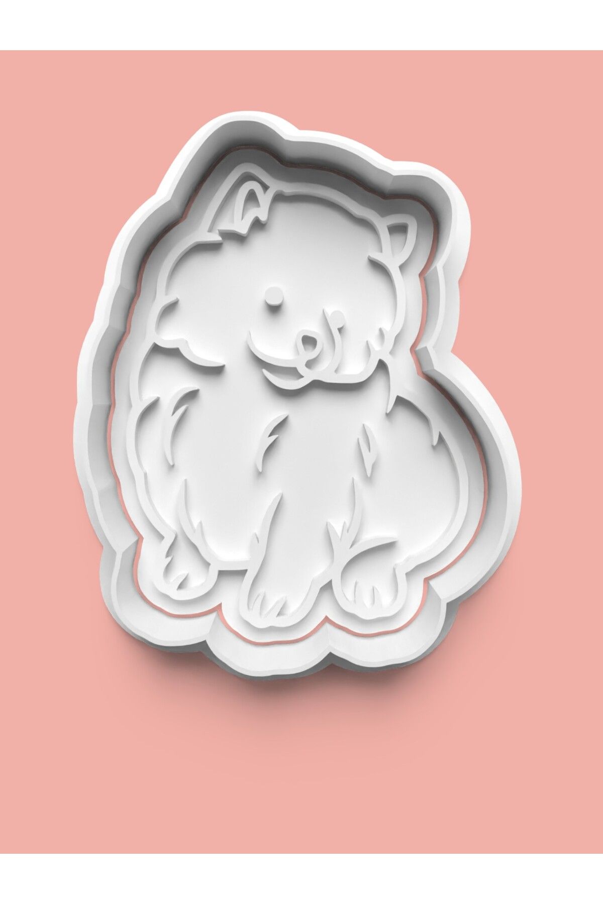 AKTASTORE Pomeranian Köpek Figürü Kurabiye Kalıbı Ve Şeker Hamuru Kalıbı