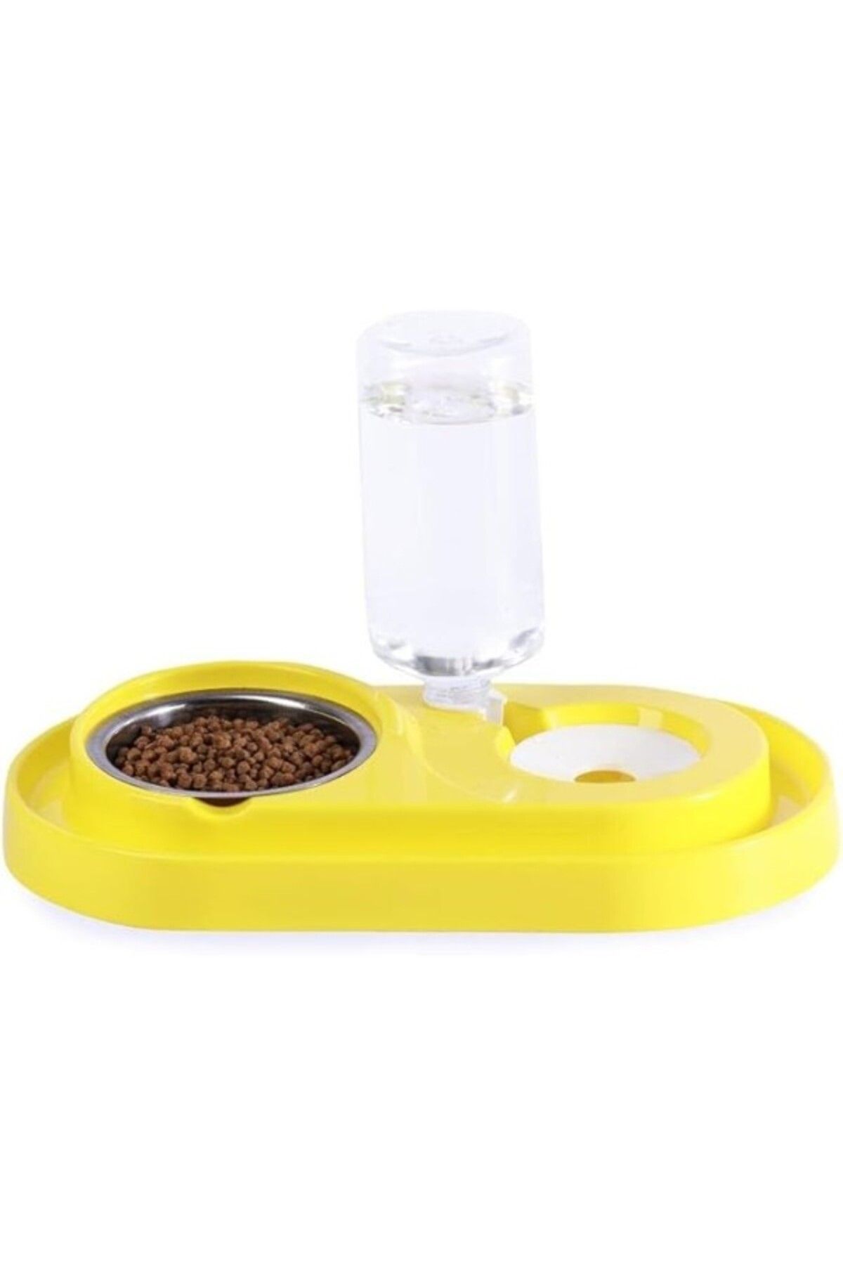 ShopZum Miapet Hazneli Kedi-köpek Mama Ve Su Kabı Seti 1000ml Sarı