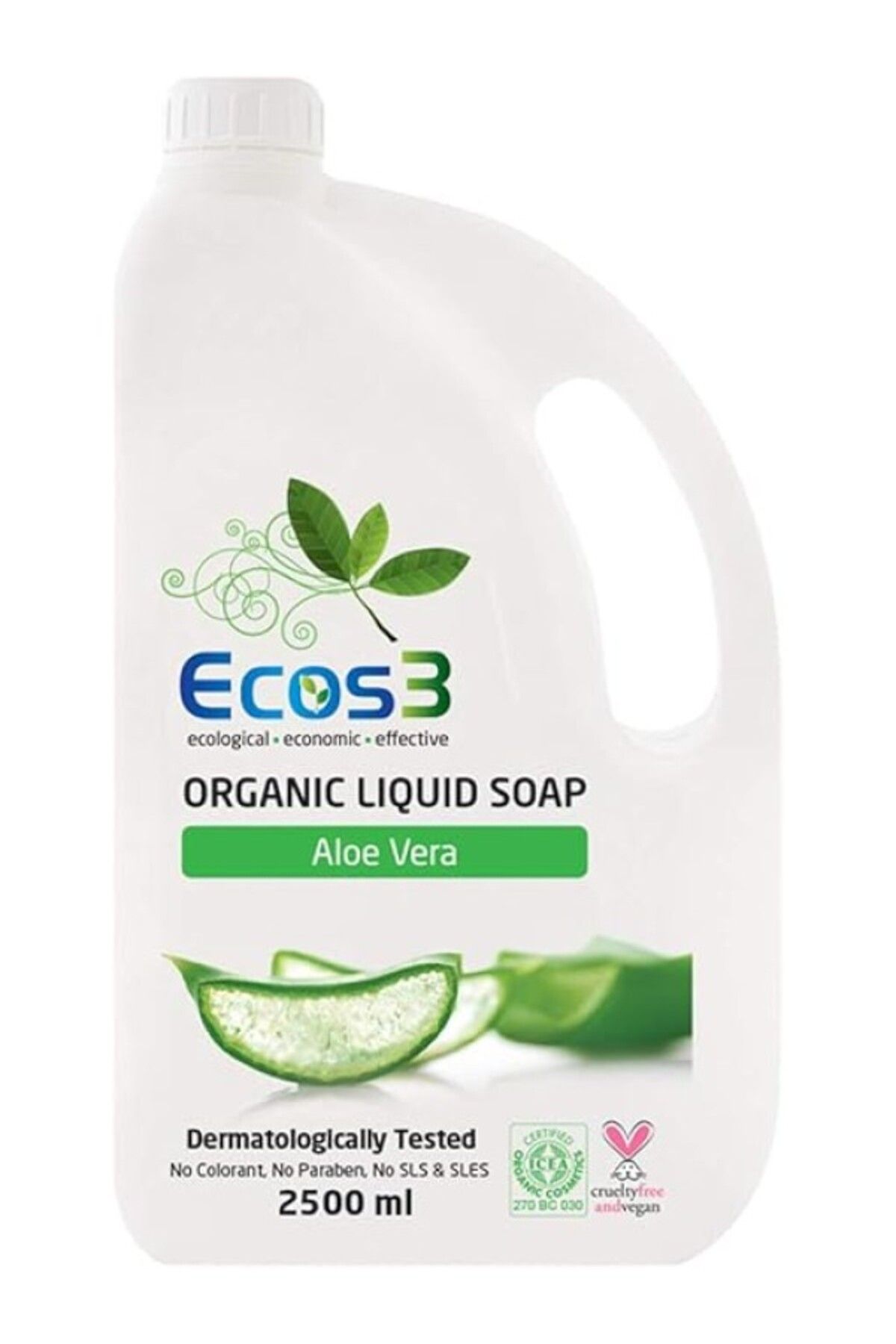 ShopZum Organik Aloe Vera Özlü Parabensiz Sıvı Sabun (1 X 2500 Ml)
