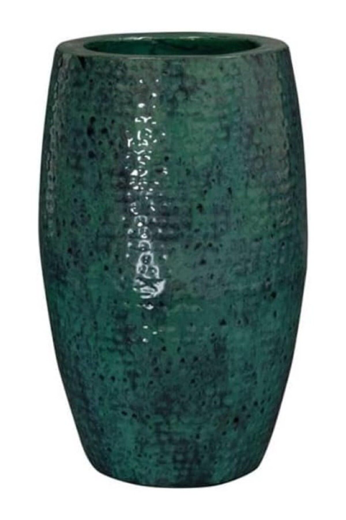 ShopZum Ter Steege Thom Mavi Metal Yüksek Saksı 30X49Cm