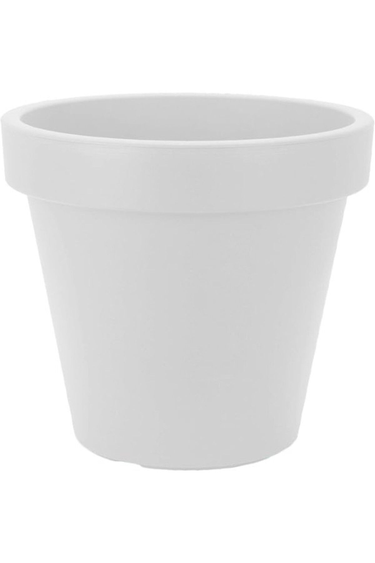 ShopZum G Via Gardenia Plastik Saksı, Beyaz