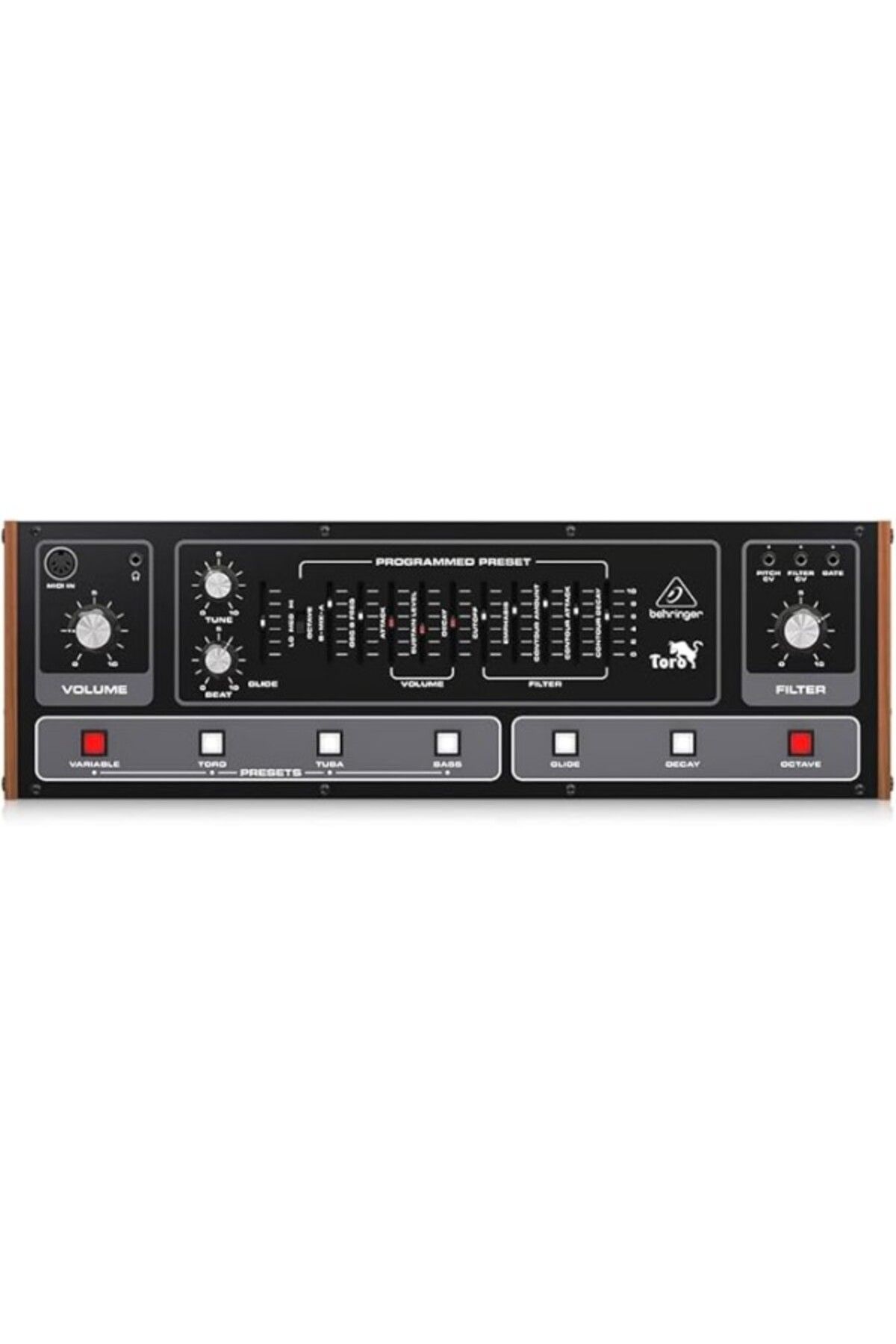 ShopZum Behringer Toro Classic Analog Bass Sentezleyici, 2 Vco&amp;apos;lu, Ladder Filtreli Ve Ön Ayarlı, E