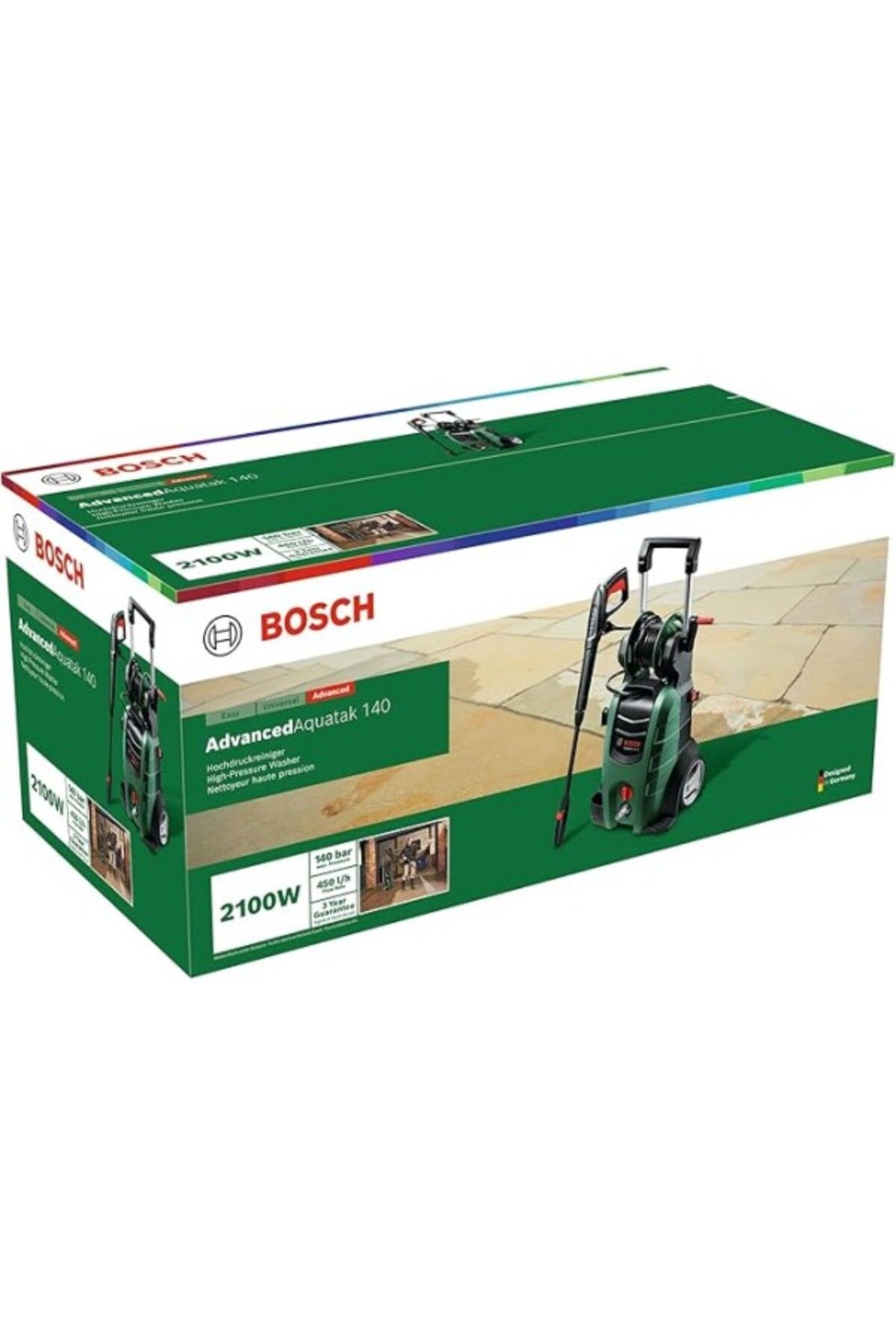 ShopZum Yüksek Basınçlı Yıkama Makinesi Advancedaquatak 140, 2100 W, 140 Bar Basınç, 8 M Hortum