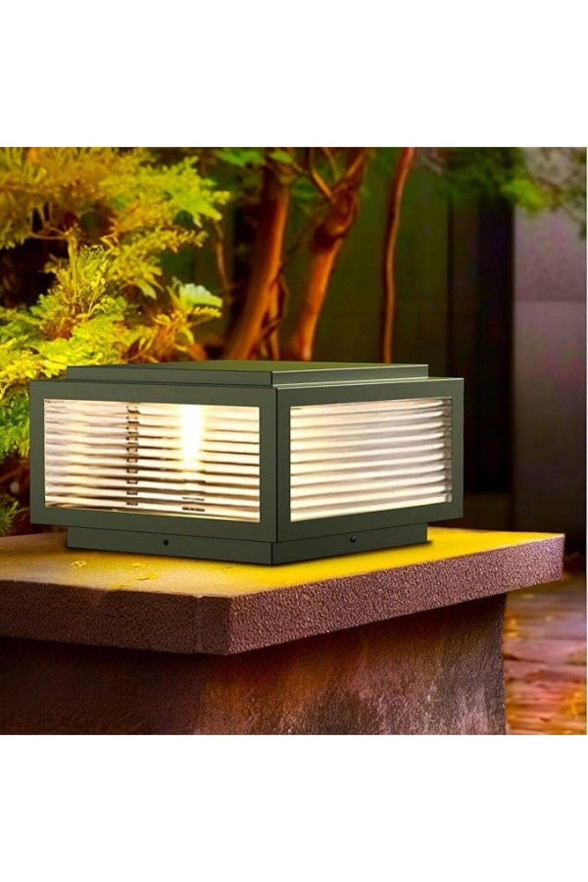 ShopZum Forlife Set Üstü Solar Led Bahçe Lambası 60W, Güneş Enerjili+220V Elektrikli Hibrit | E27 Duy |