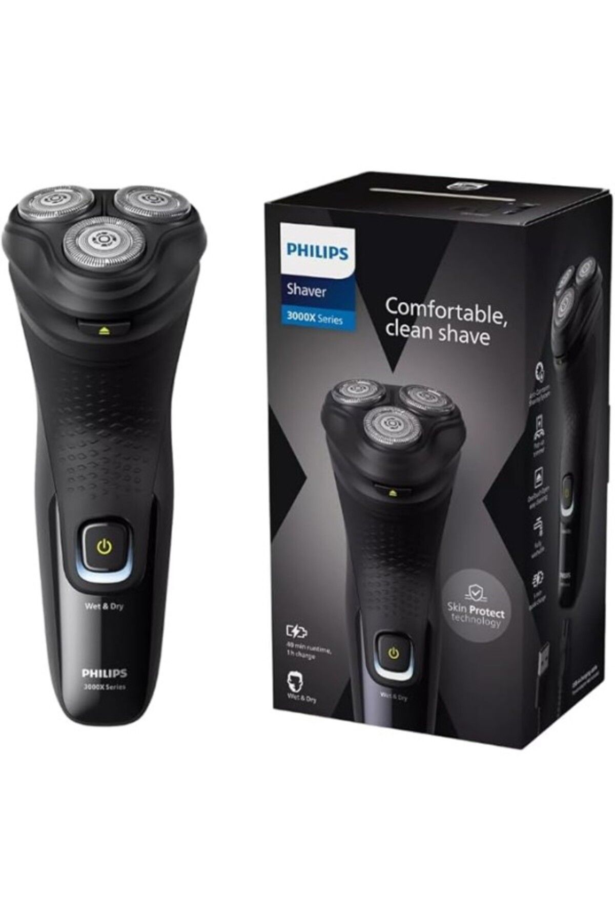 ShopZum 3000X Serisi Tıraş Makinesi X3021/00, Sinekkaydı Tıraş, Islak Ve Kuru Kullanım, Hassas
