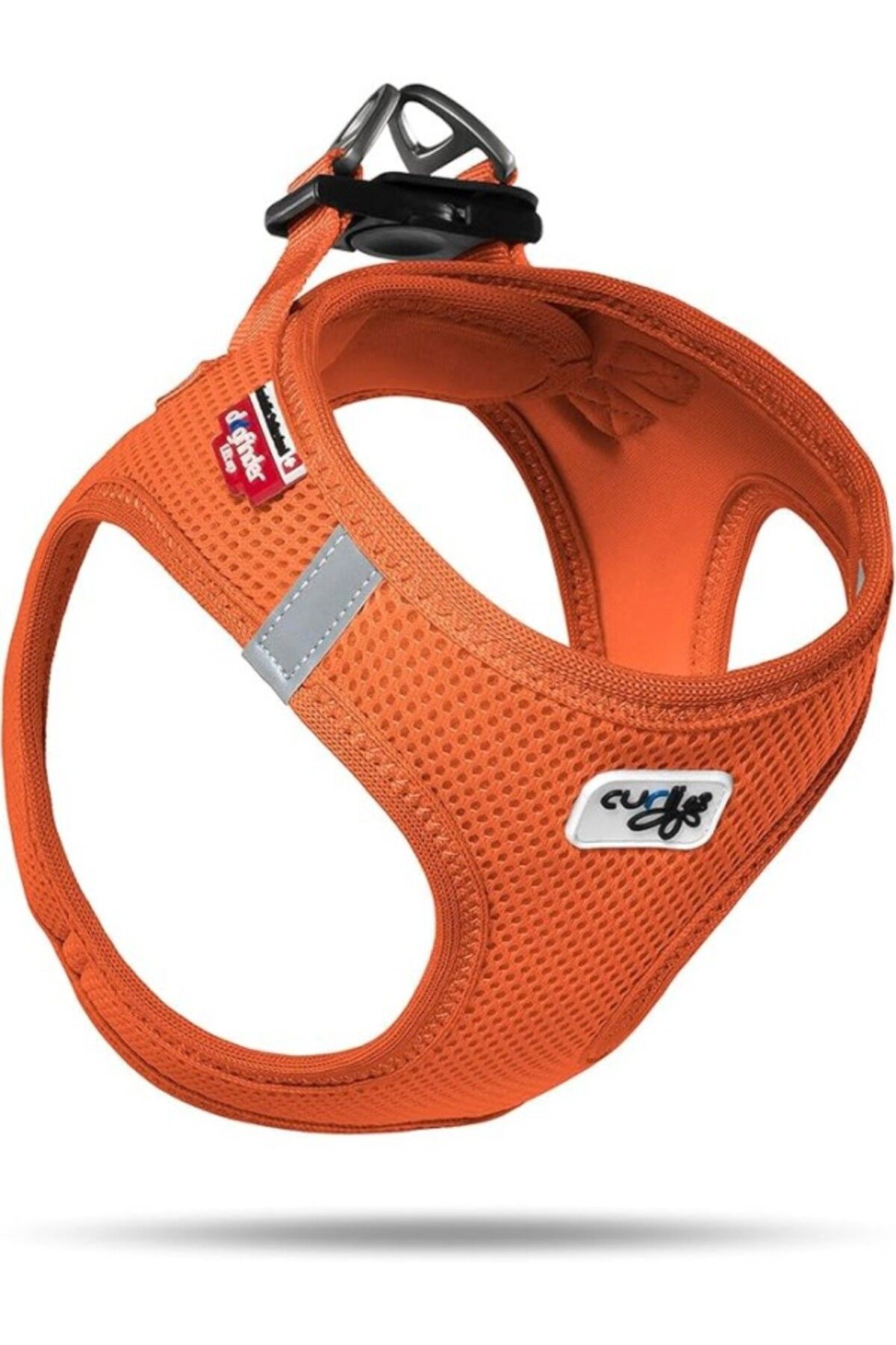 ShopZum Curli Air-mesh Köpek Göğüs Tasması Turuncu (XXS)