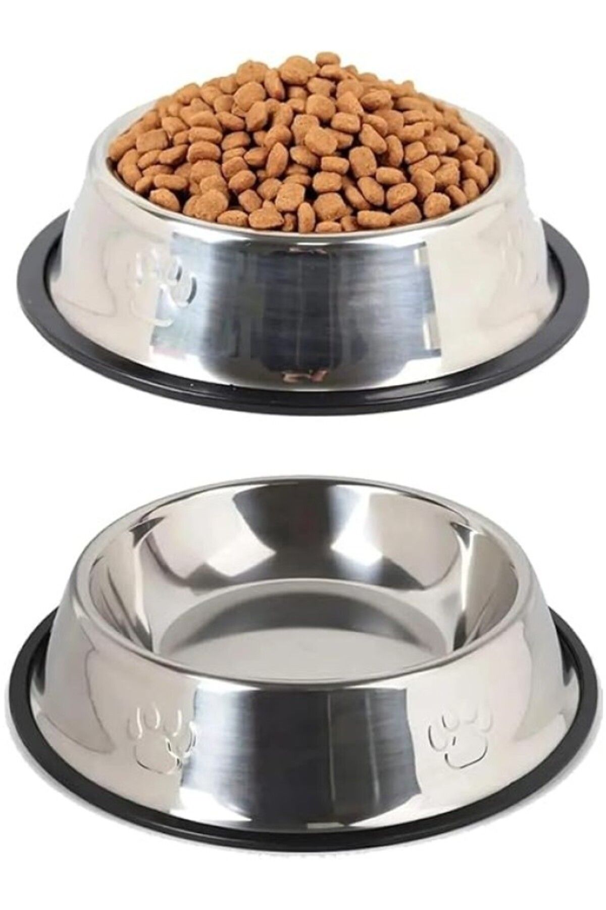 ShopZum Busstier Paslanmaz Çelik Kedi Ve Köpek Mama Kabı - Kaymaz Tabanlı, Dayanıklı Besleme Tası (16 CM)