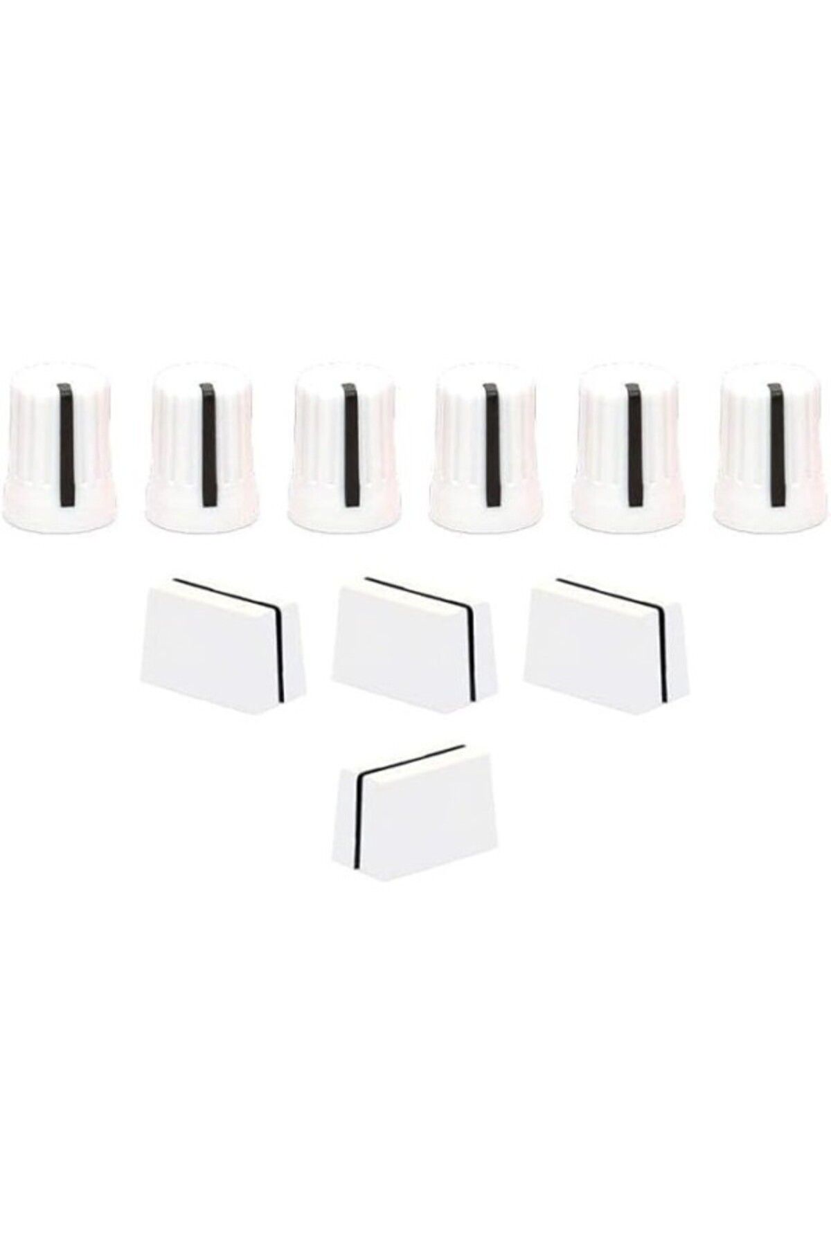 ShopZum Dj Techtools Chroma Caps Lite Pack (White) | Chroma Caps Lite Paketi: 6X Super Knobs, 3X Fader Pro