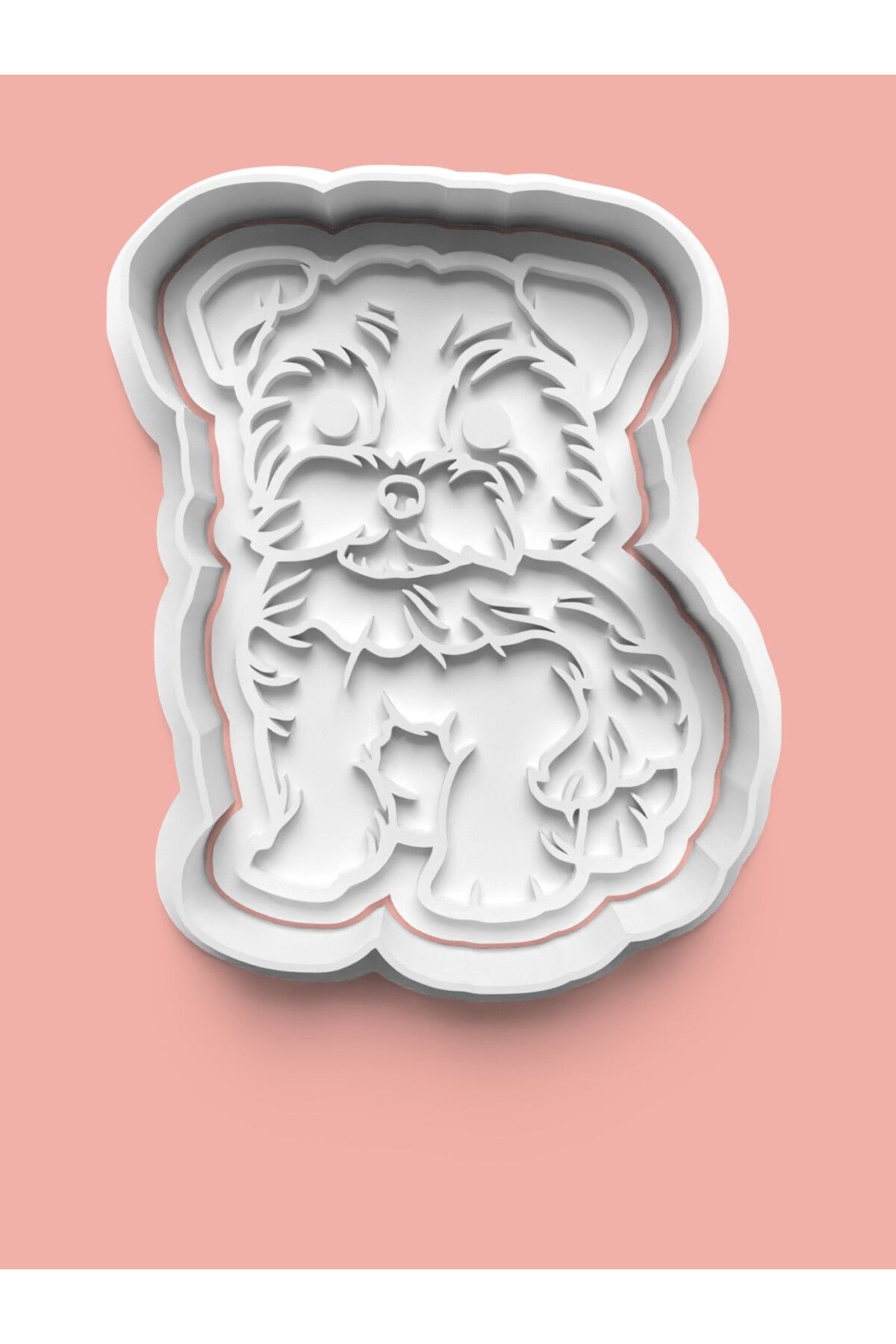 AKTASTORE Yorkshire Terrier Köpek Figürü Kurabiye Kalıbı Ve Şeker Hamuru Kalıbı