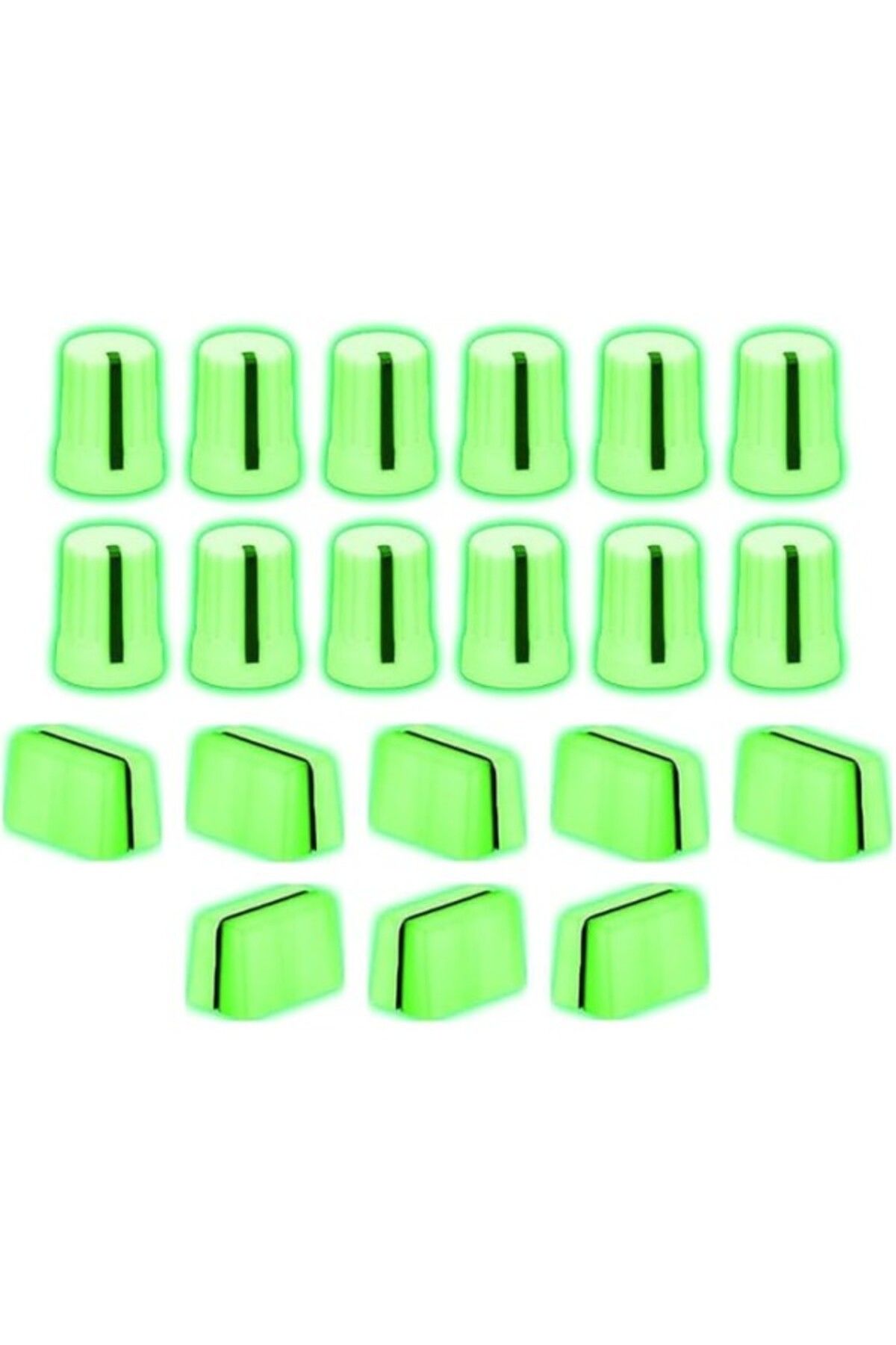 ShopZum Dj Techtools Chroma Caps Pro Pack (Luna Glow) | Chroma Caps Pro Paketi: 12X 90º Super Knobs, 5X