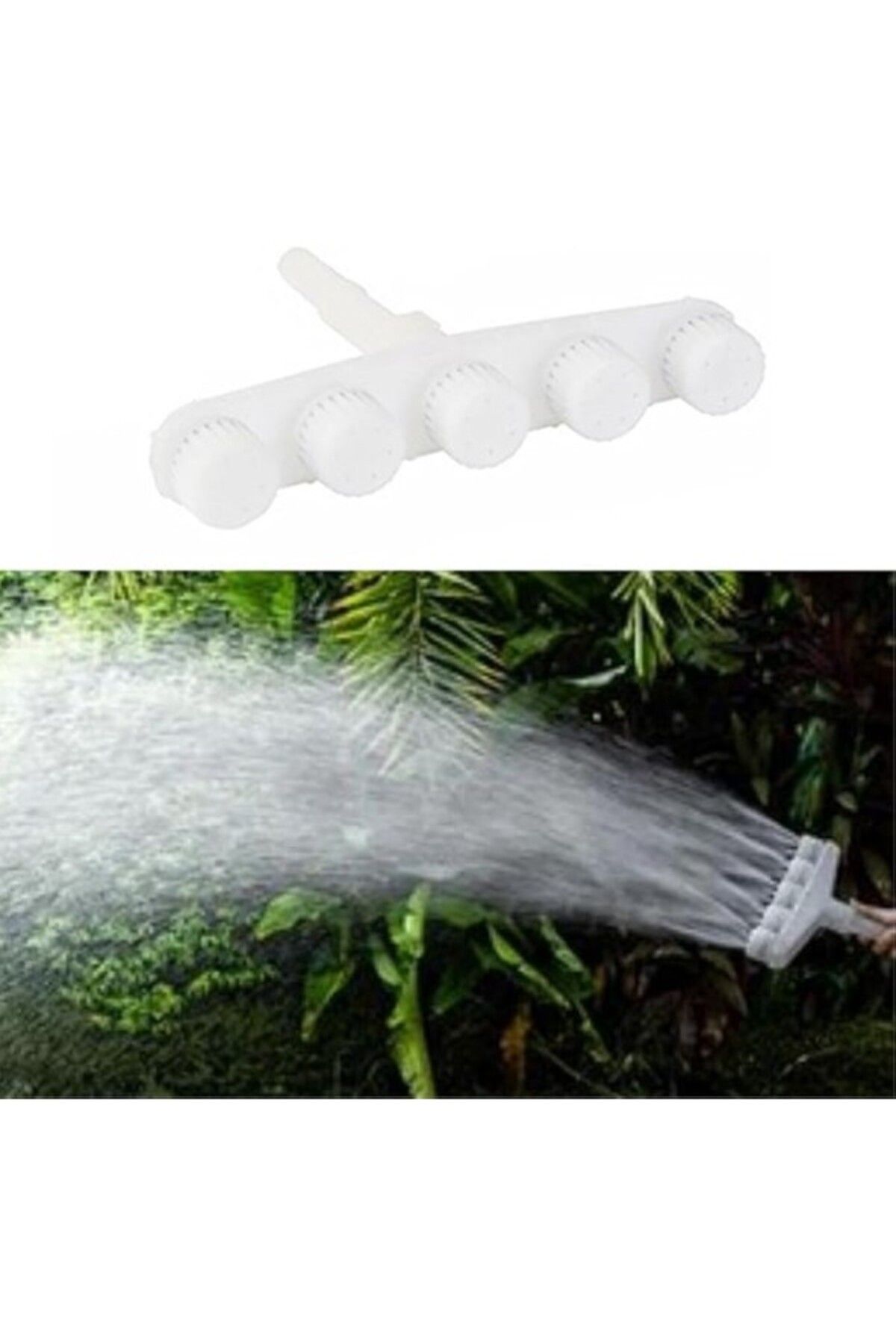 ShopZum Buffer® 5 Kafalı Peyzaj Bahçe Tarla Çim Sulama Başlığı Yüksek Basınçlı Su Püskürtücü Hortum Aparatı