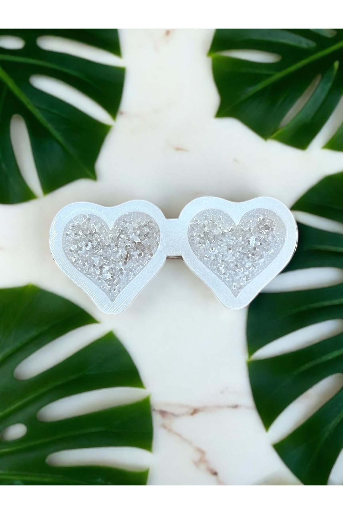 cnk craft shop 2li Kalp 3cm Epoksi Silikon Kalıp Epoksi Reçine Kalp Kristal Kolye Anahtarlık Kalıbı 4.5cm