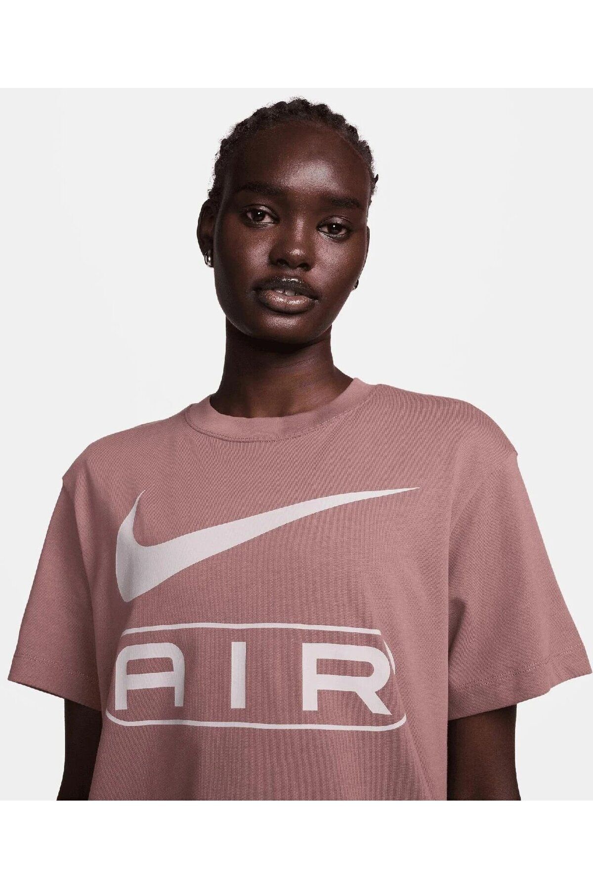 Nike Sportswear Kadın Kahverengi Günlük Stil T-Shirt FV8002-208
