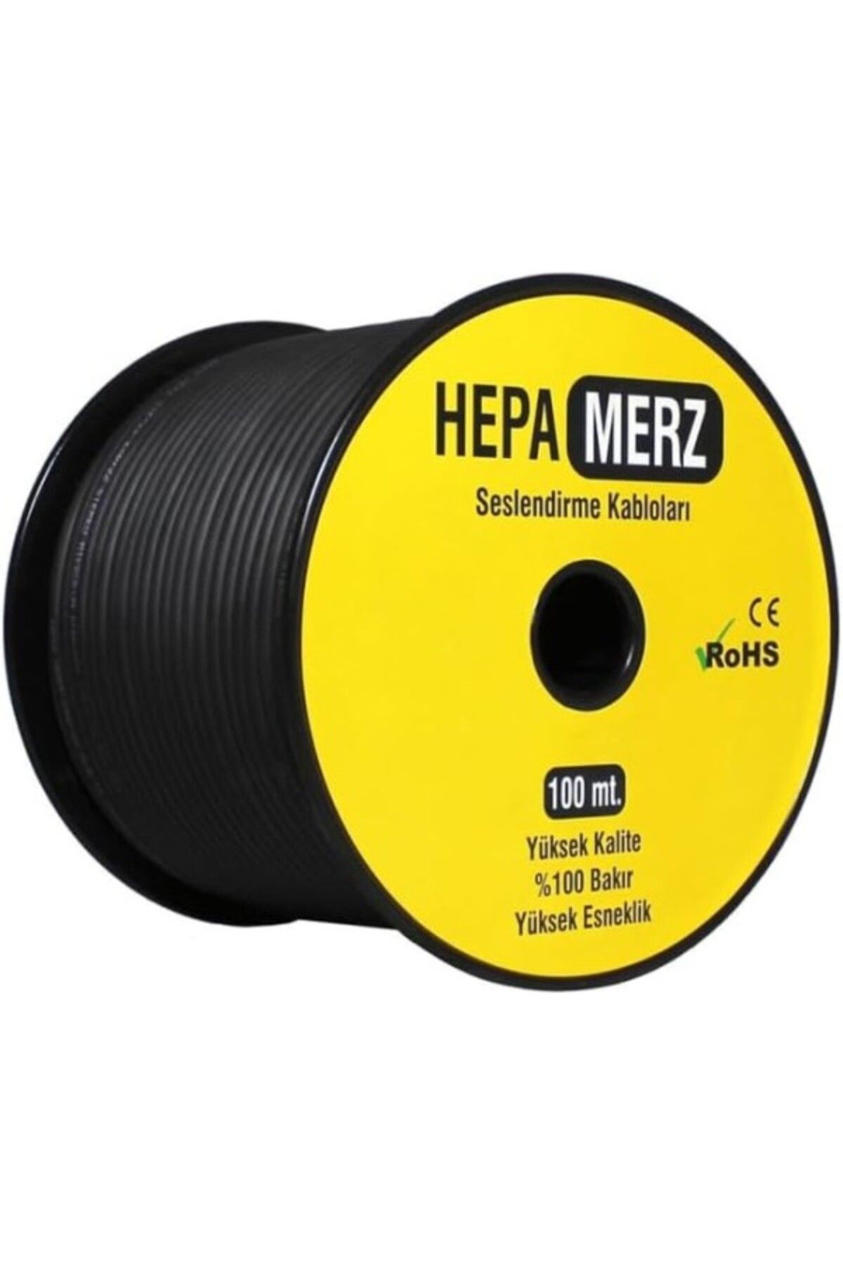 ShopZum Hepa Merz Ek-103 Mono Mikrofon Kablosu 1x0.22 Mm 100 Mt.%100 Bakır (İNCE SLİM KABLO)