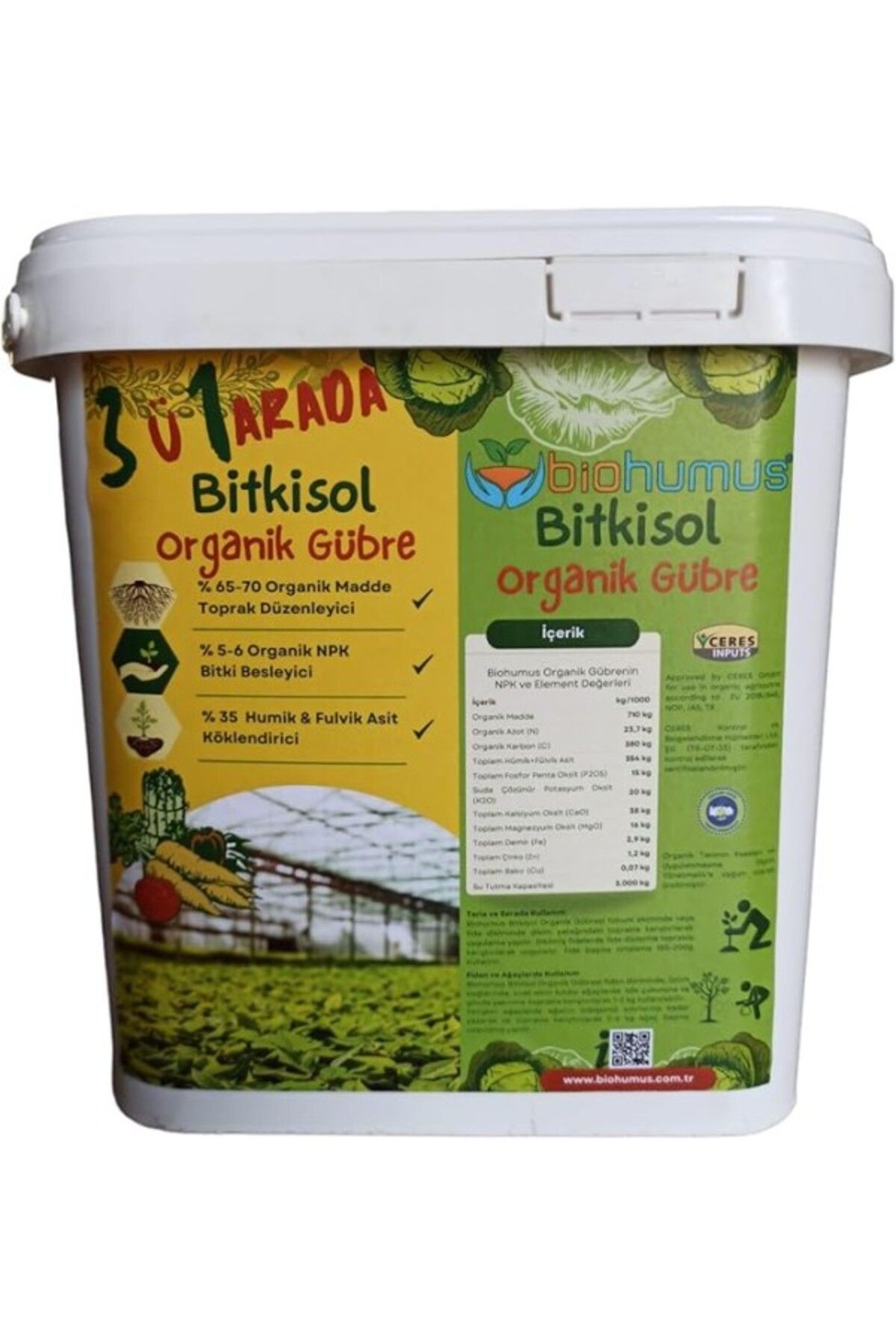 ShopZum Biohumus 3 Ü 1 Arada, Organik Gübre Bitki Besleyici, Kök Geliştirici, Toprak Düzenleyici 5 Litre (1