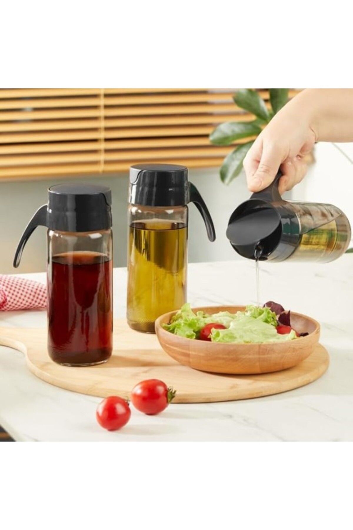 ShopZum Mithra Life 3 Adet 500 Ml Cam Yağ Sirke Sos Şişesi Mit1092