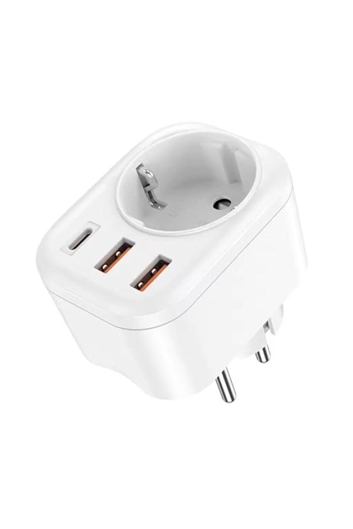 ShopZum Nekuba 4 In 1 Tekli Usb Li Priz, 2X Usb 1X Type-C Giriş, 2500W