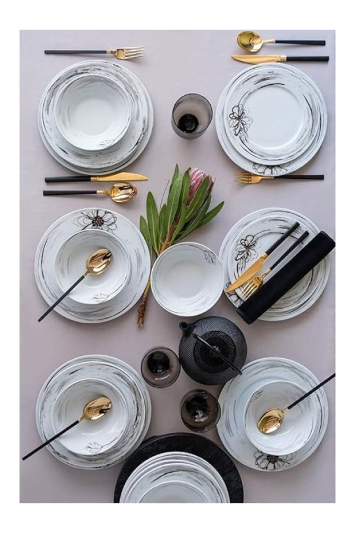 ShopZum Porselen Leonberg 24 Parça 6 Kişilik Yemek Takımı 885689