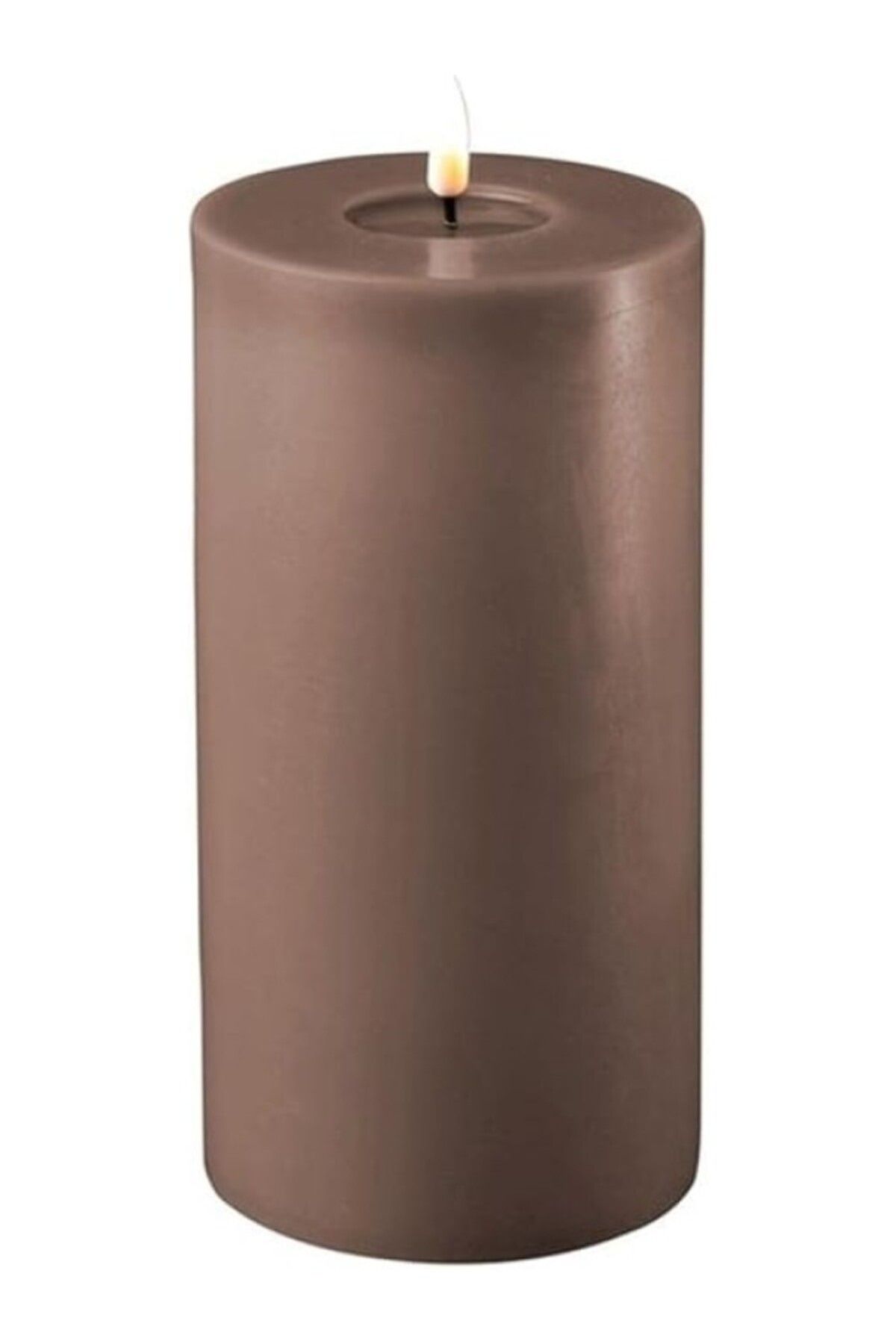 ShopZum Deluxe Homeart Moka Led Mum Kahverengi 10X20 Cm - De Rf-0101