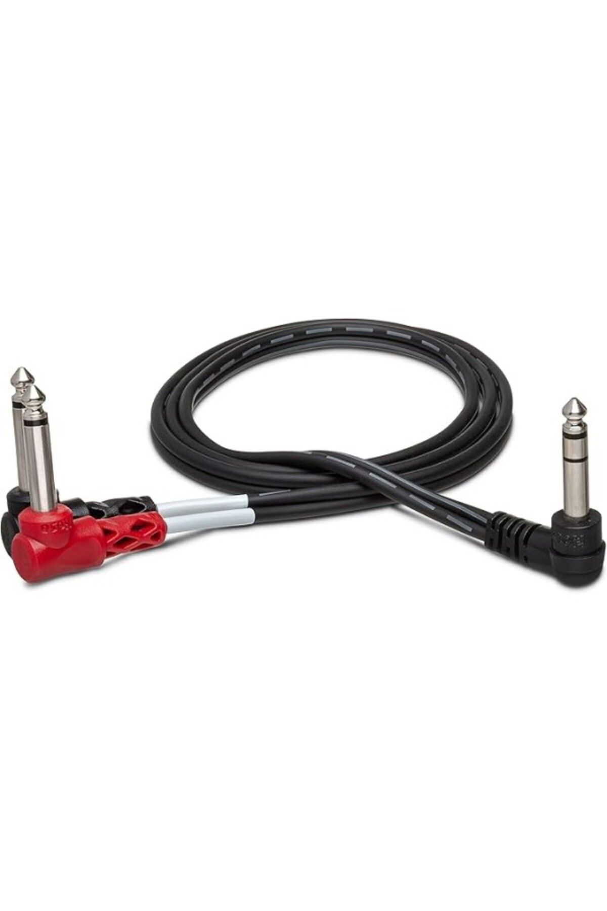 ShopZum Hosa 1/4 Inç Trs (M) - Dual 1/4 Inç Ts (M) 90 Açılı Insert Kablo 1 M (Stp-201Rr)