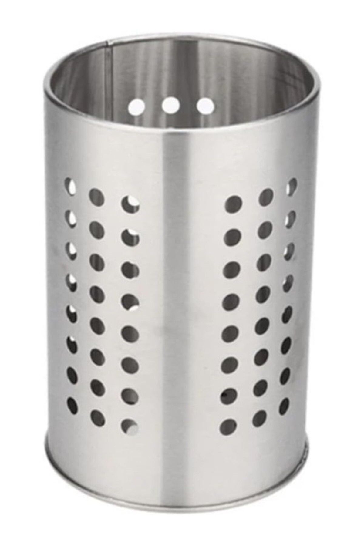 ShopZum Orret Home Metal Kaşıklık Delikli, Tezgah Üstü Kaşık Kevgir Kepçe Organizeri, Masa Üstü Kalemlik Ve