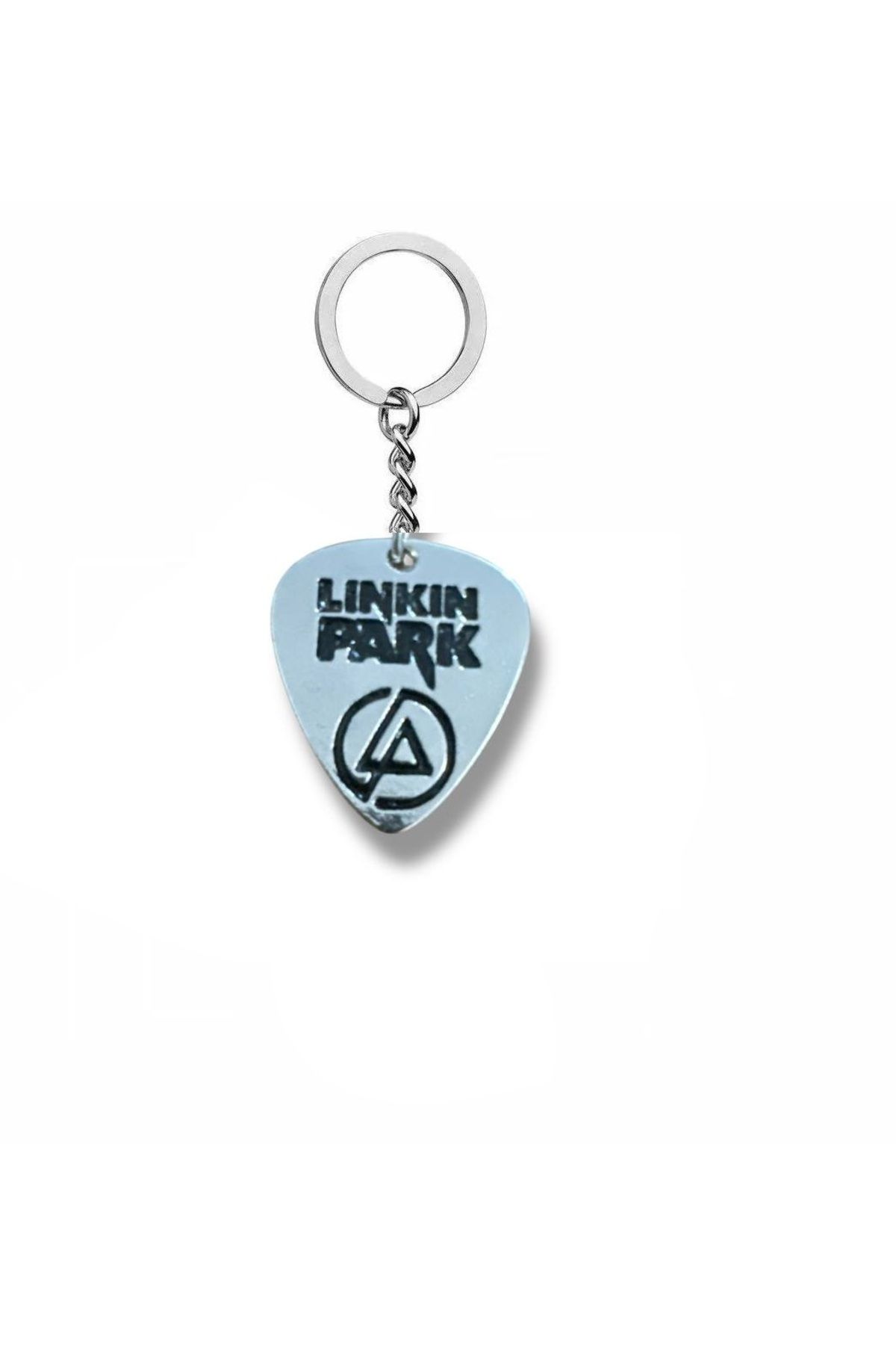 Herşey Nota Linkin Park Rock Grubu Pena Şeklinde Çift Taraflı Rock İşaretli Metal Zincirli Unisex Kolye