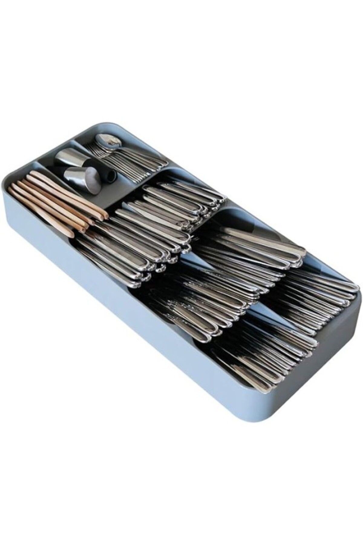 ShopZum Decobella 50804 9 Bölmeli Çekmece Kaşıklık, Gri