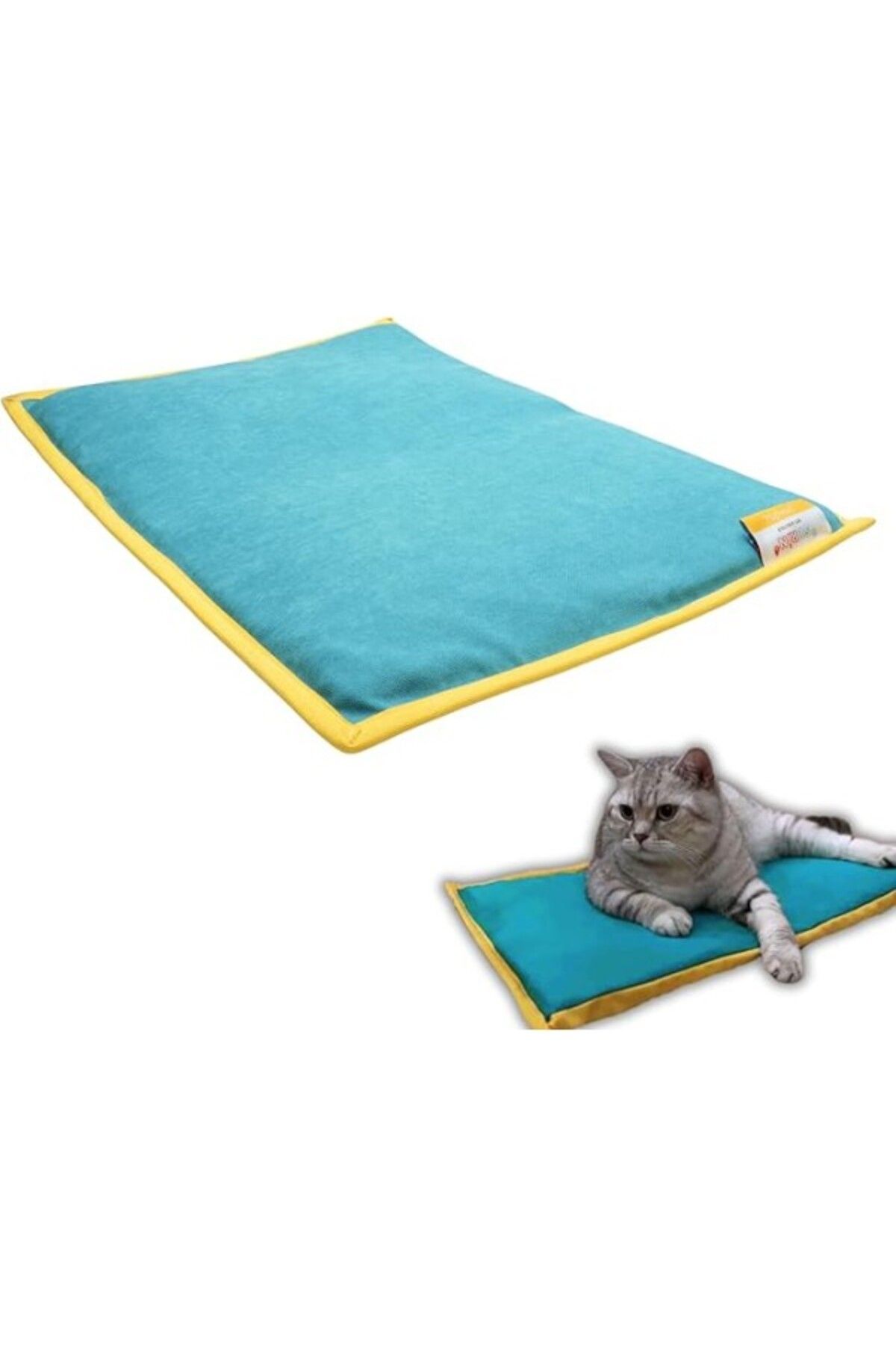 ShopZum Pawdaz Serin (60X40CM) - 4 Mevsim Kedi/köpek Matı, Sıcak Veya Soğuk Kullanılabilen Minder Yatak