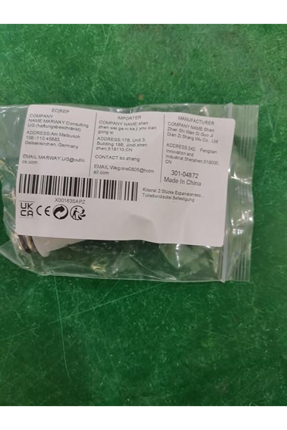 ShopZum Kissral 2 Adet Genleşme Vidası, Wc Oturağı, Sabitleme Vidaları, Dübel Seti, Tuvalet Oturağı, Tuvale