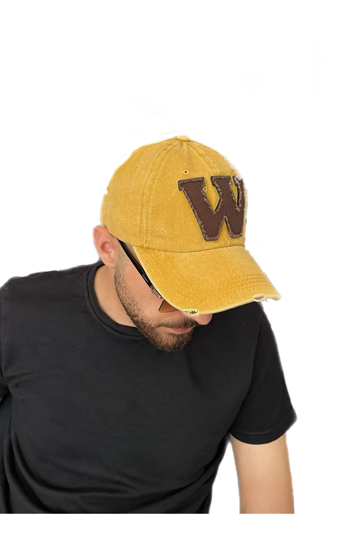 ZERAMİNE Eskitme Şapka Unisex W Model Şapka