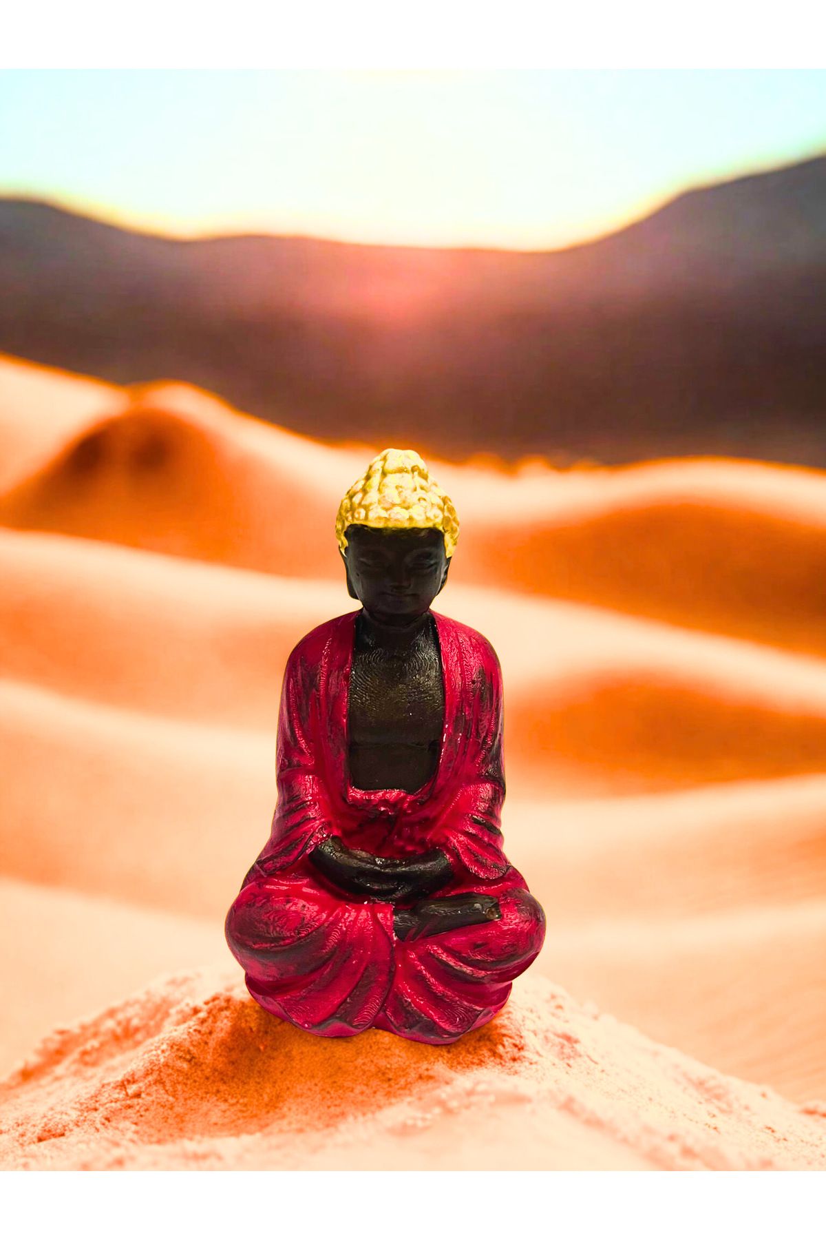 primulart Lüks Meditasyon Şans Bereket Buda Biblo Heykel Vitrin Masa Süsü