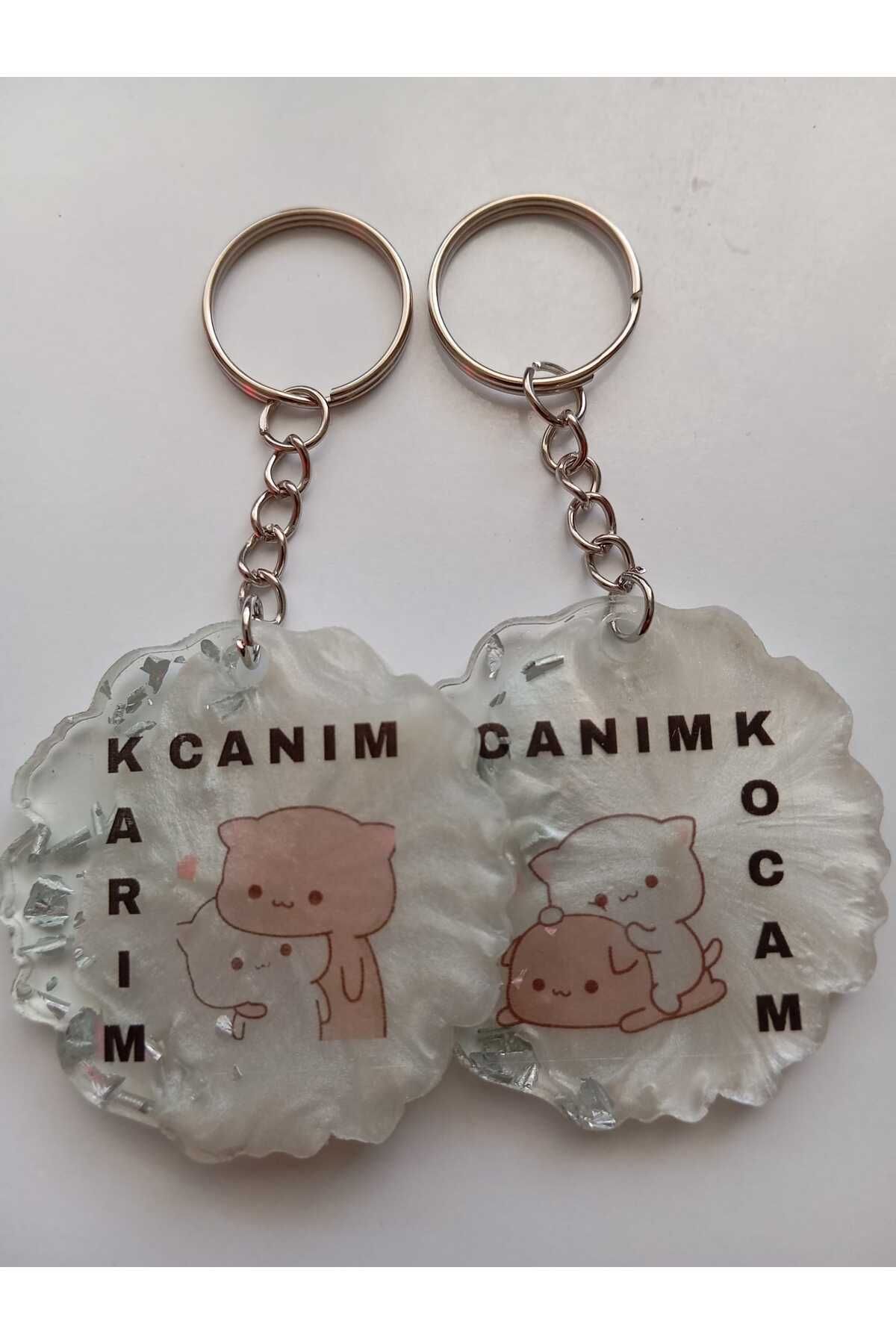 sevgiliatolyemm mutluluk getirmesi dileğiyle CANIM KARIM, CANIM KOCAM ÇİFLERE ÖZEL KUTULU ANAHTARLIK