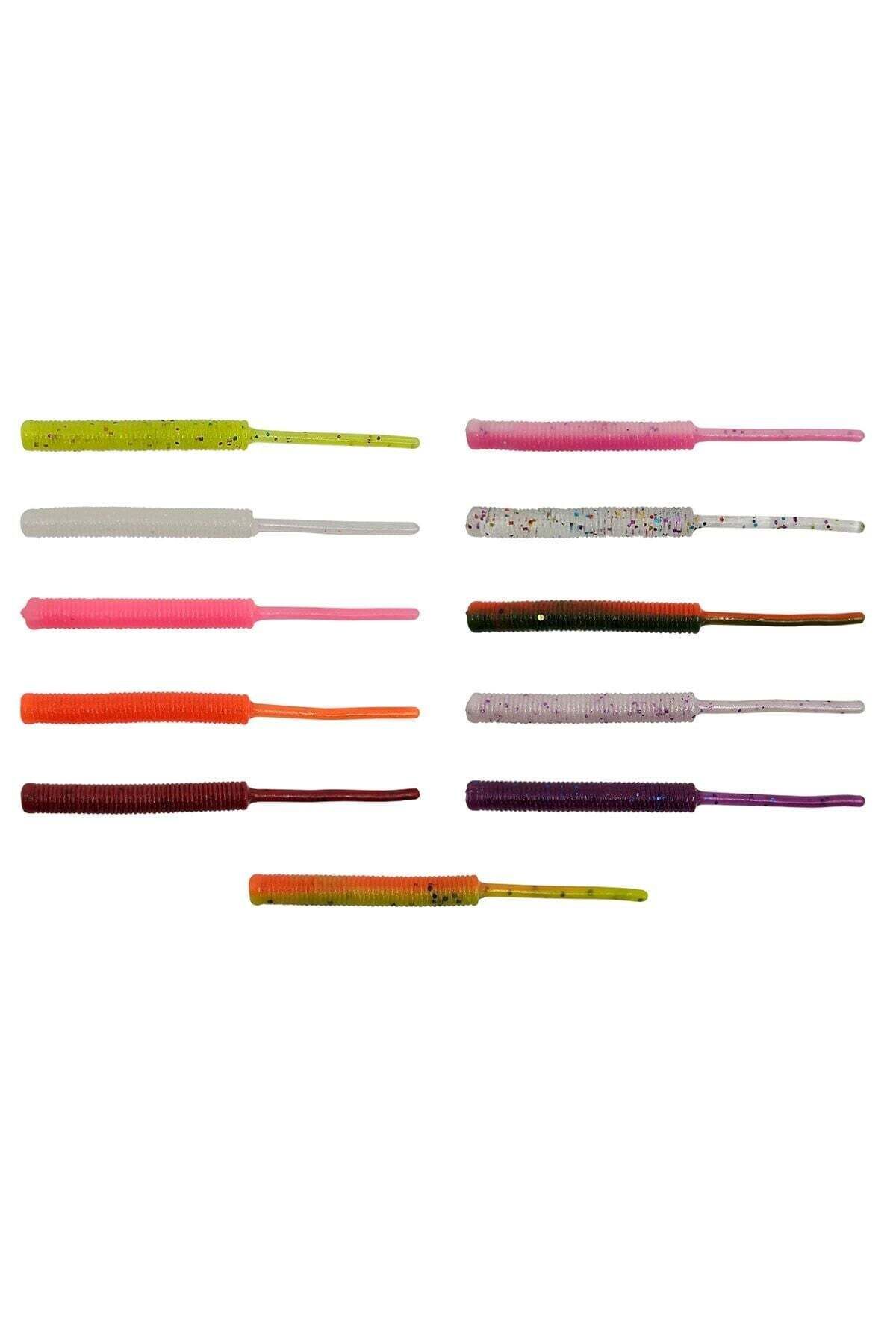 Kendo Fire Worm Lrf Silikonu 5cm 18 Adet-Rainbown